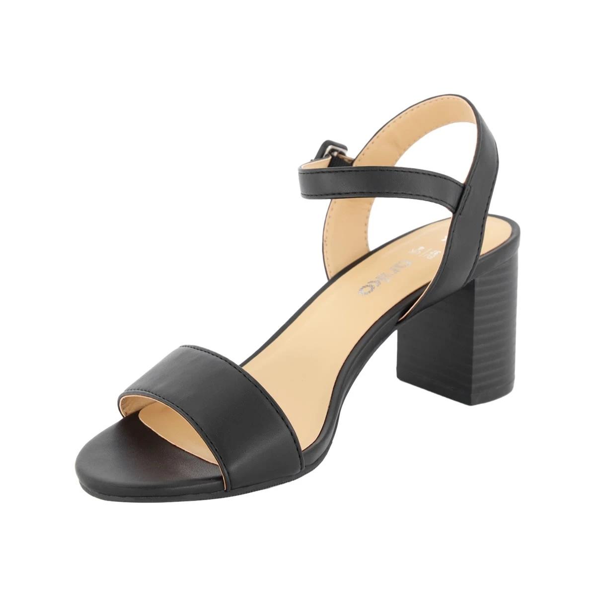 3 Basic Block Heel Dress Sandals BLACK, 3 of 5