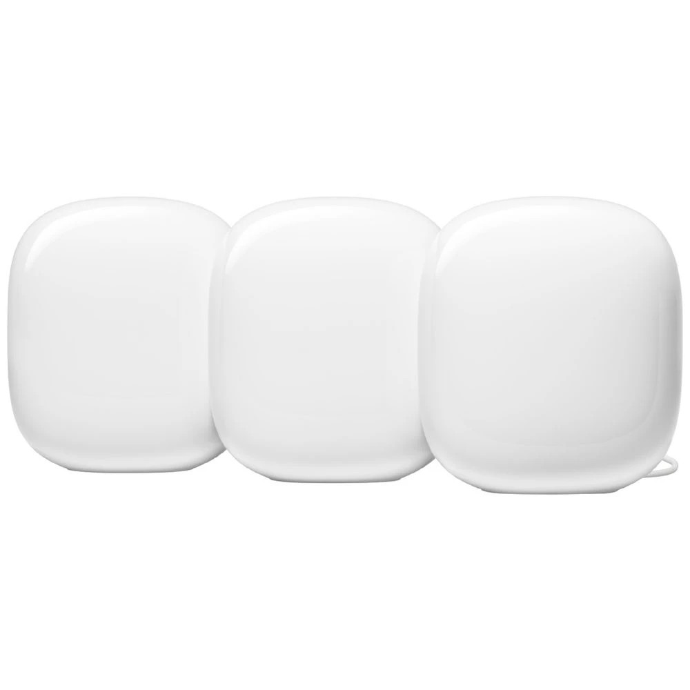 1 Google Nest Wifi Pro Home Mesh Wi-Fi 6E System White 3 Pack, 1 of 10