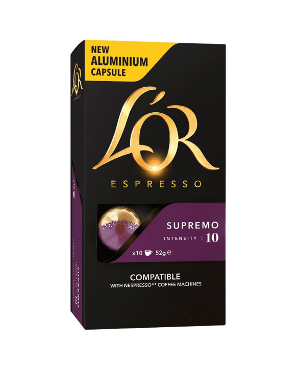 L'OR Espresso Coffee Capsules Supremo 10 Pack