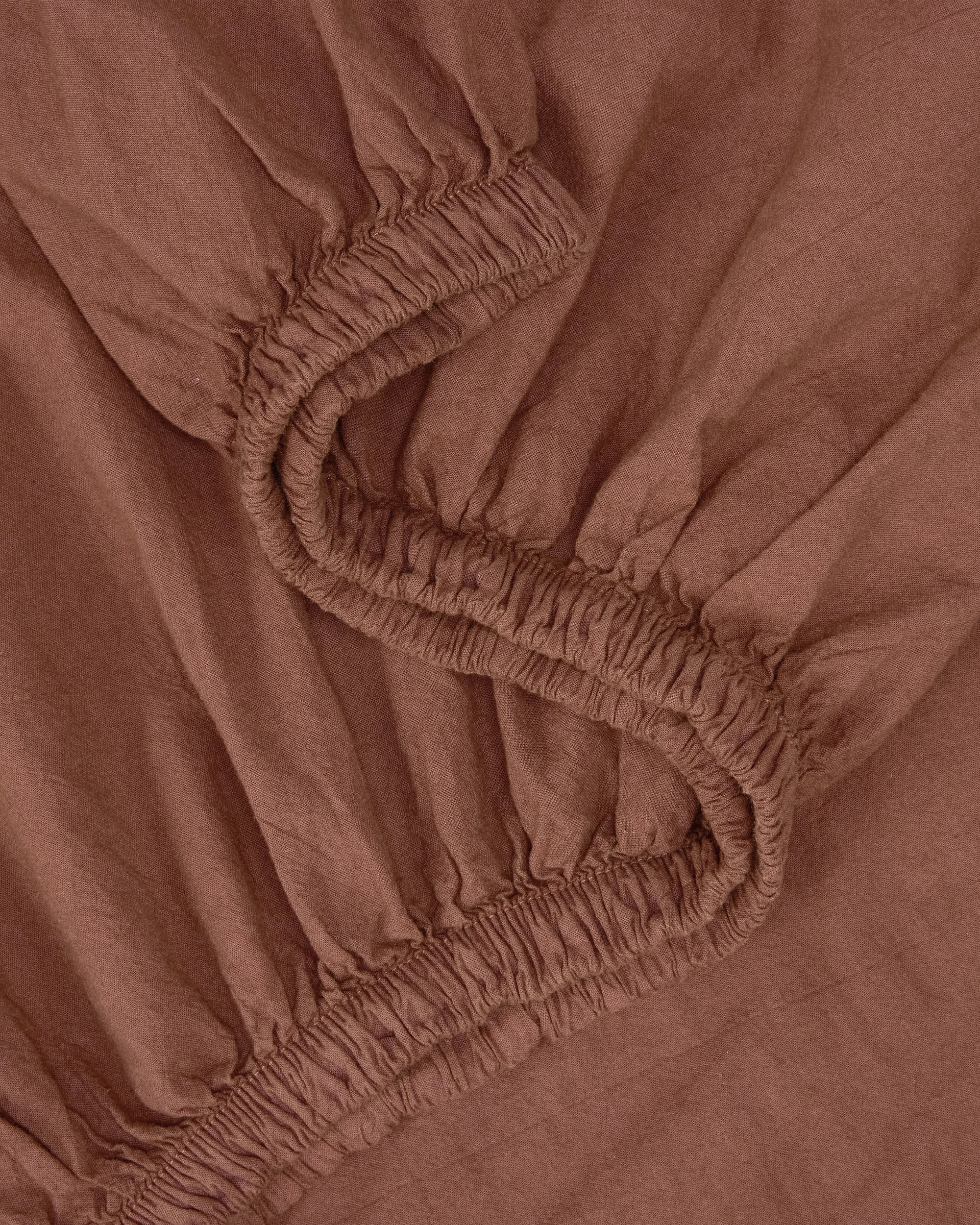 5 Stonewashed Cotton Sheet Set - King Bed, Chocolate, 5 of 7
