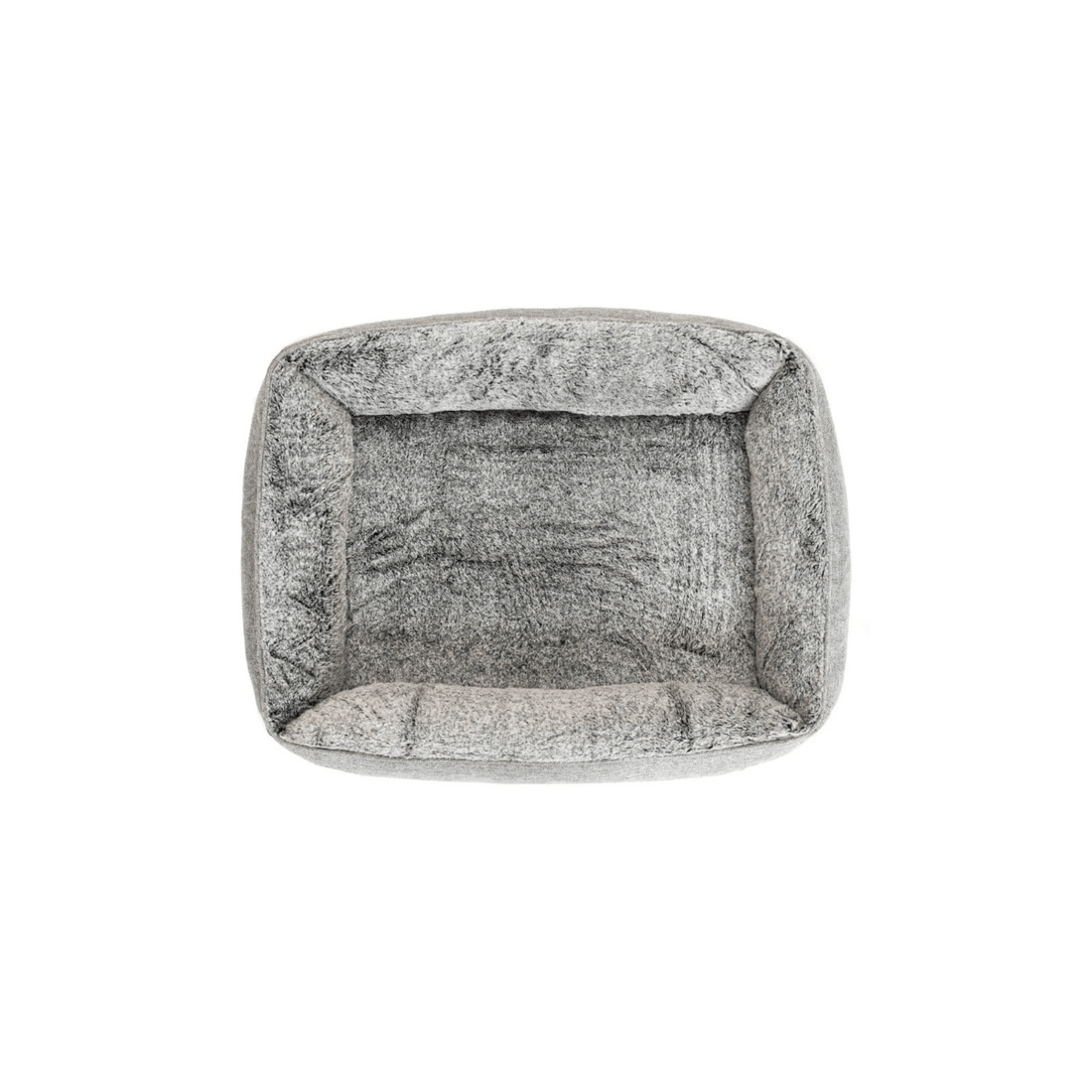 3 Superior Pet Goods Ortho Dog Lounger Bed Plush Faux Fur Mini 67x44x23cm
 - Grey, 3 of 5