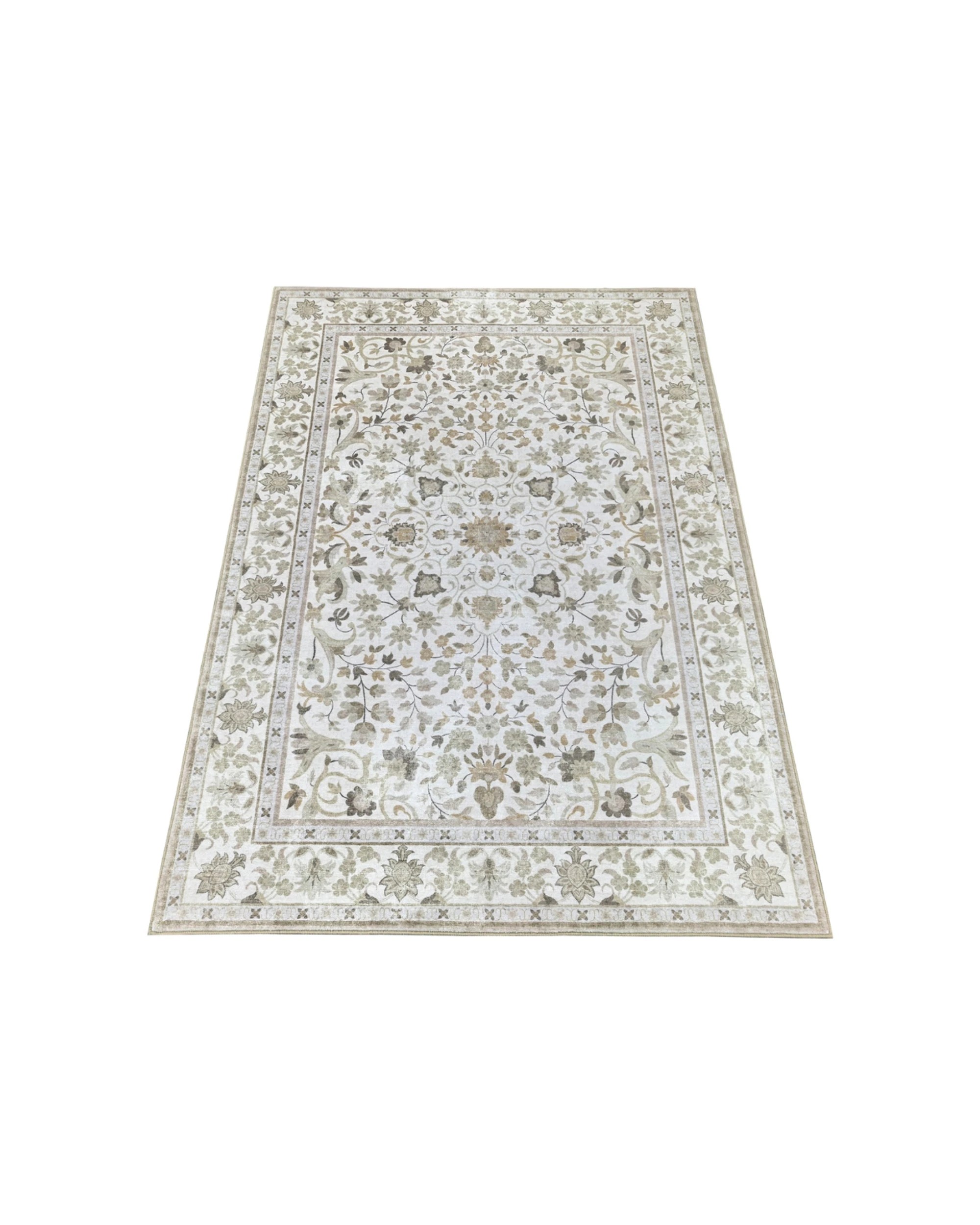 Fab Habitat Dhruv Multicoloured Distressed Machine Washable Rug 200cm x ...