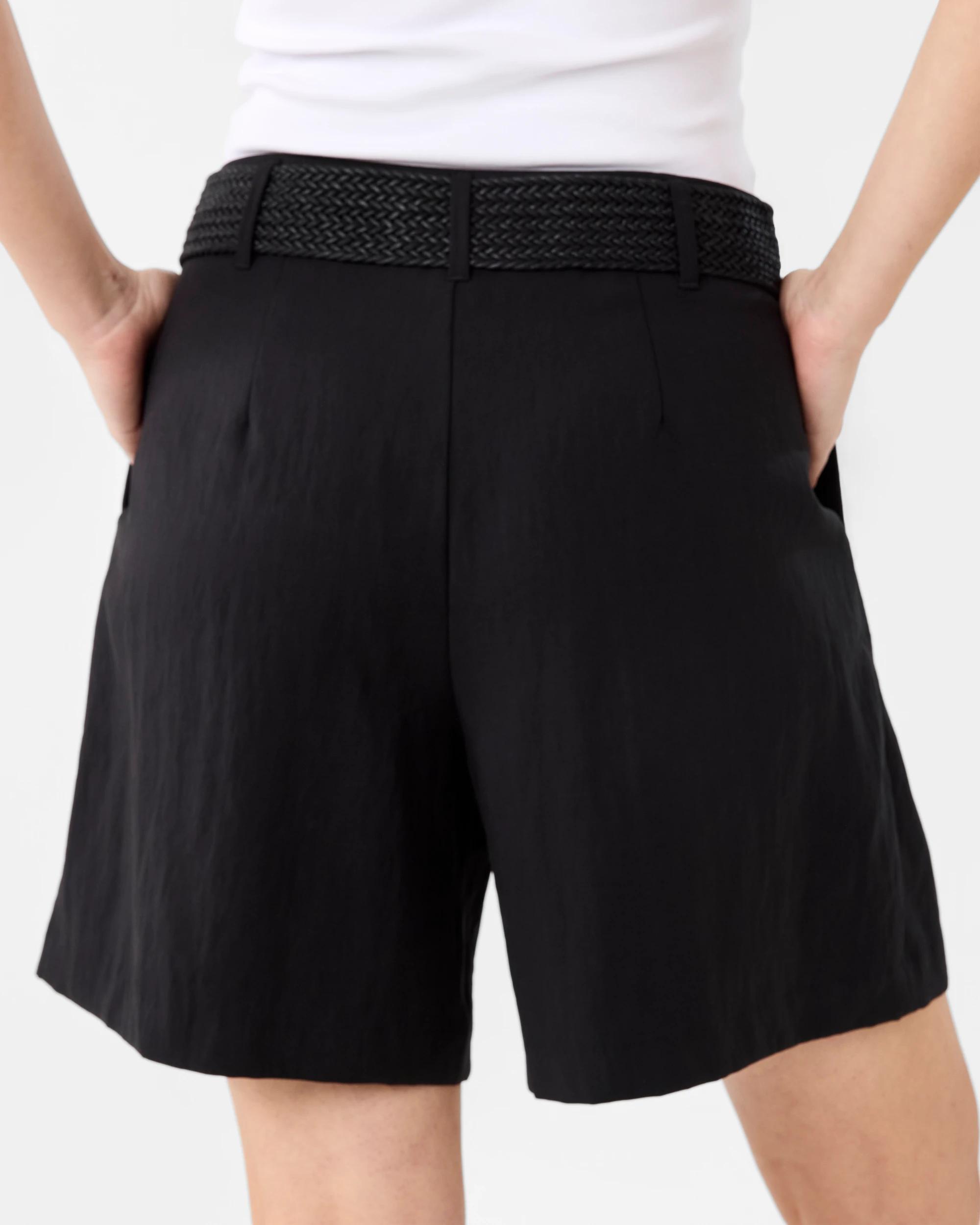 3 Belted Tailored Shorts Black, 3 of 5
