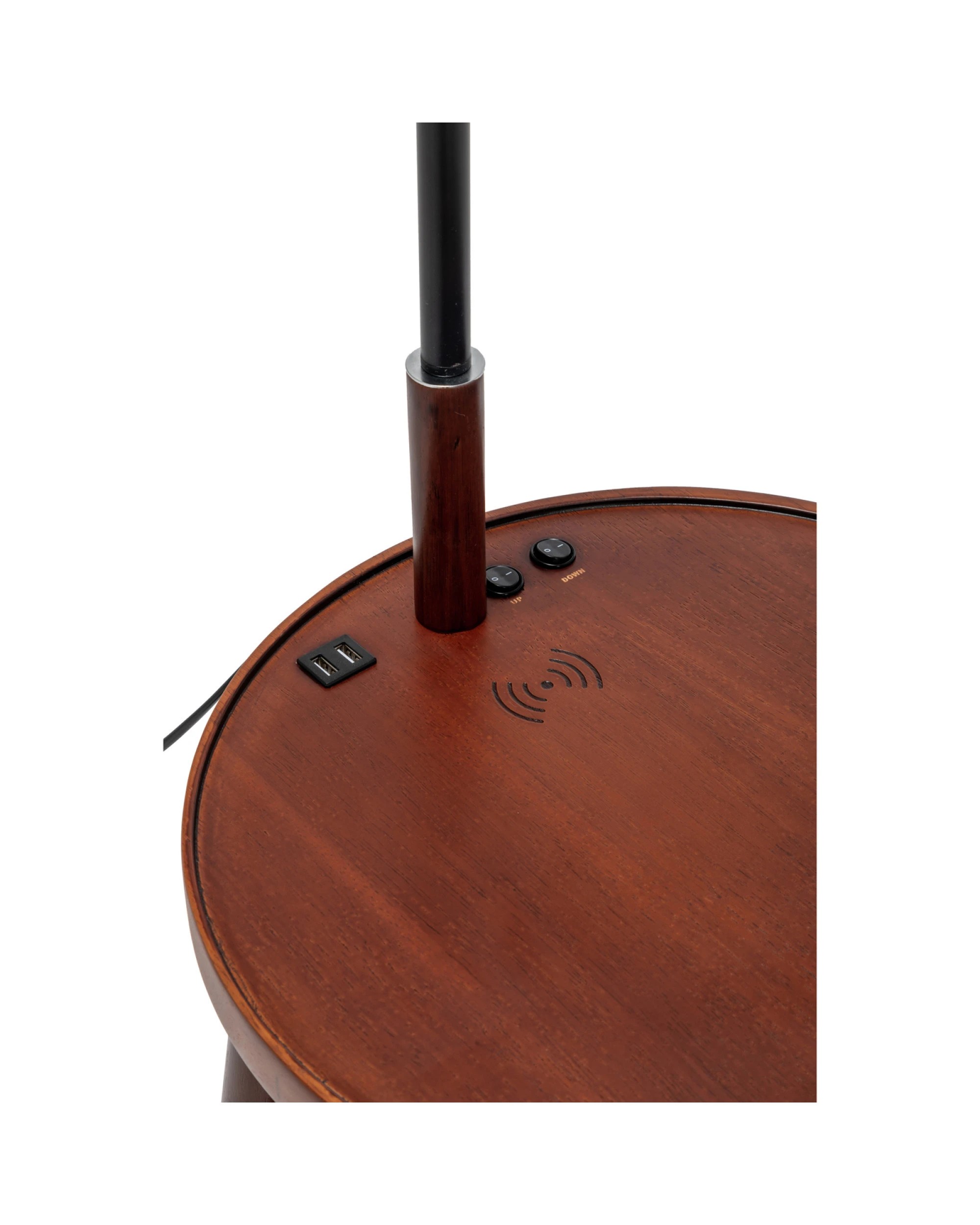 3 BR Home Naples Tripod Floor Lamp with Storage Drawer and USB Charging, 3 of 7