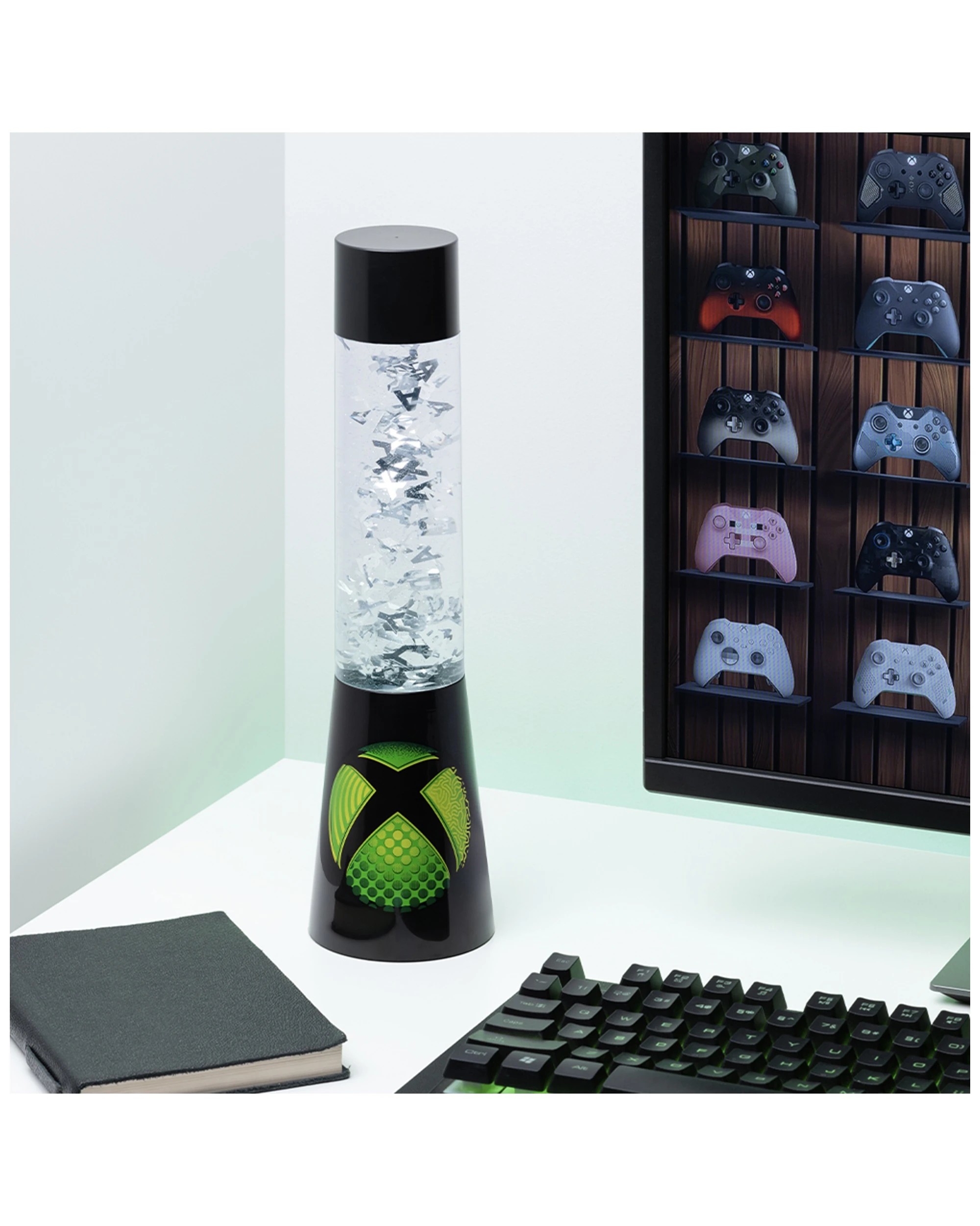 3 Xbox Illuminated Usb Battery Operated Flow Lamp 33cm Green Abxy Icons Plastic - Green, 3 of 4