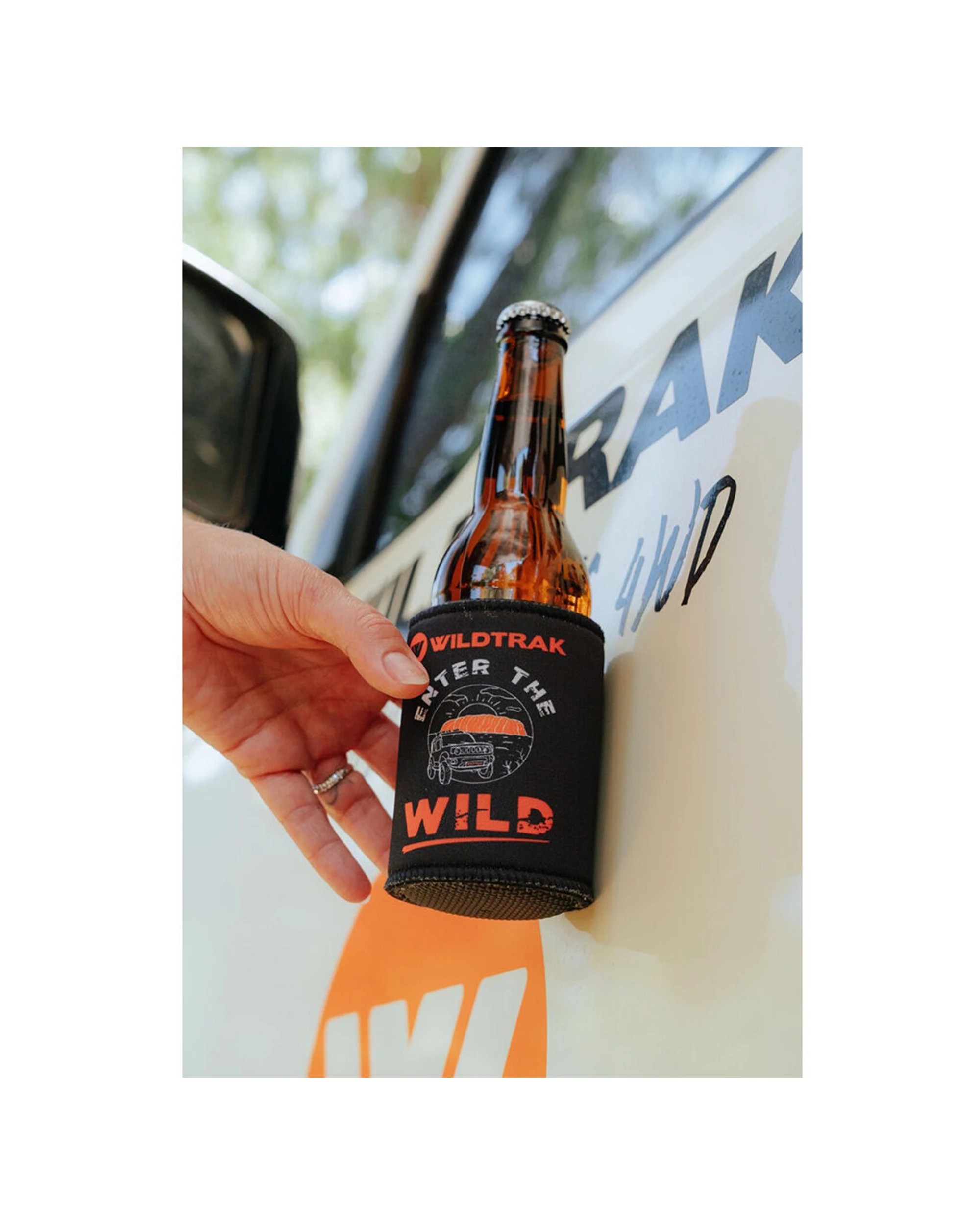 2 Wildtrak Enter The Wild Bottle And Can Stubbie Holder Magnetic Drink Cooler - Black, 2 of 5