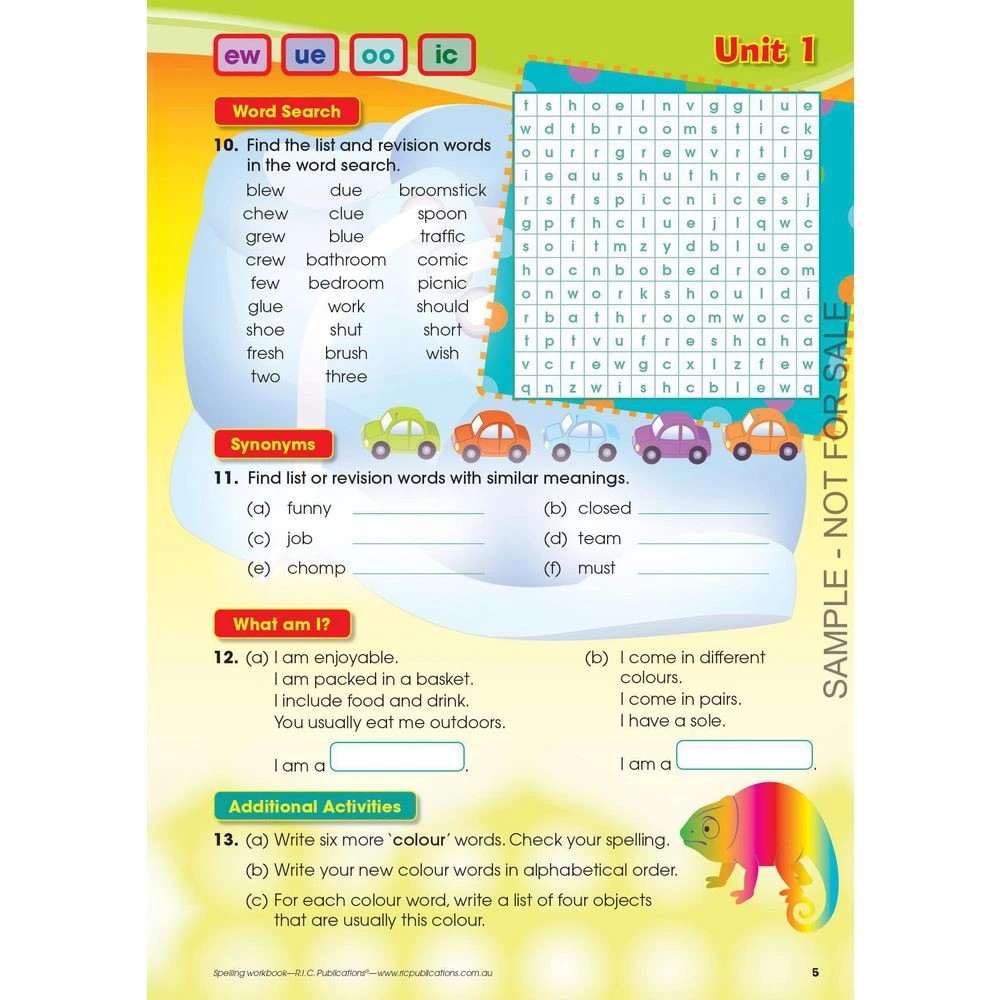 5 Spelling Workbook Interactive Book C, 5 of 5