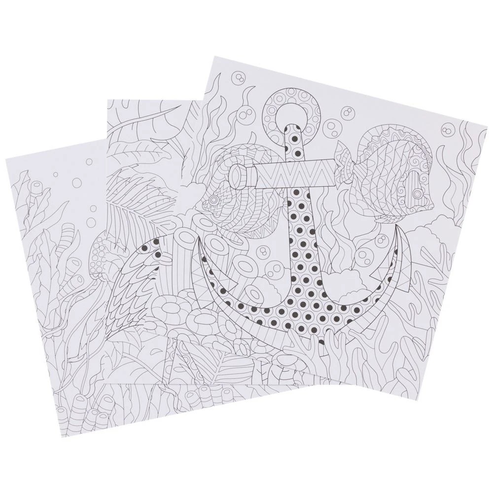 2 Born 9x9" Adult Colouring Book Mandala, 2 of 4