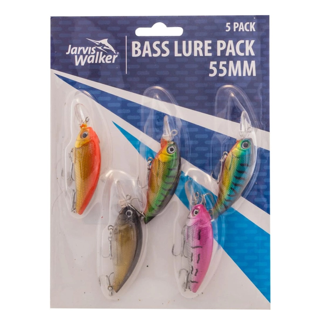 1 5 Pack Jarvis Walker 55mm Bass Lure, 1 of 4