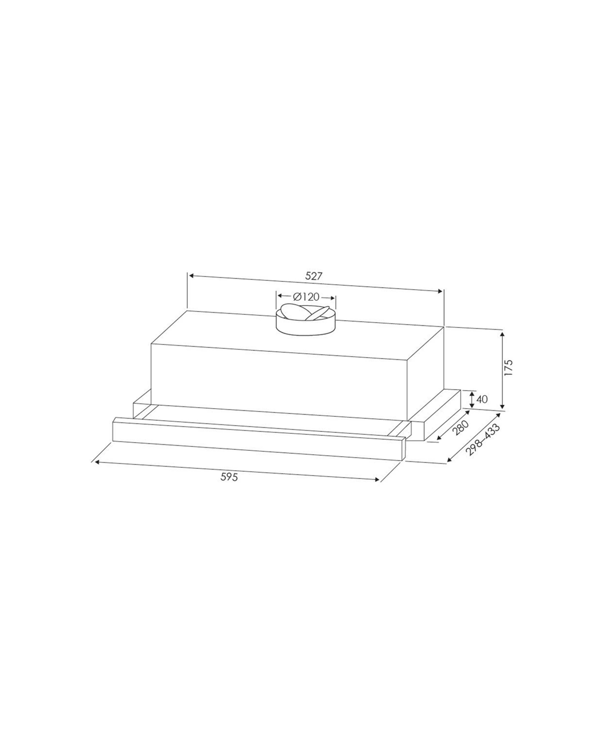 4 Kleenmaid Slide Out Reversible Vent Rangehood 60cm with Twin Motors Exhuast - Silver, 4 of 4