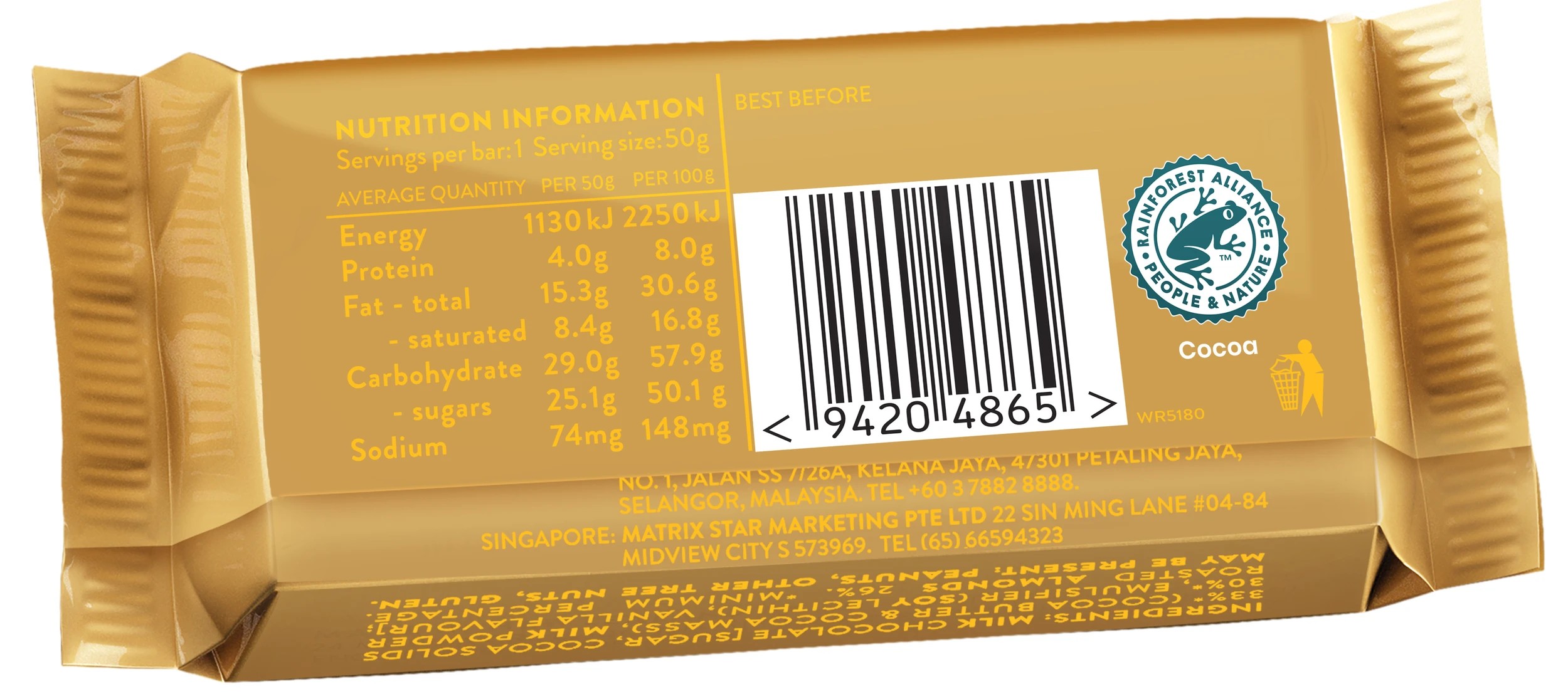 2 Whittaker's Hokey Pokey Crunch Milk Chocolate Bar 50g, 2 of 2