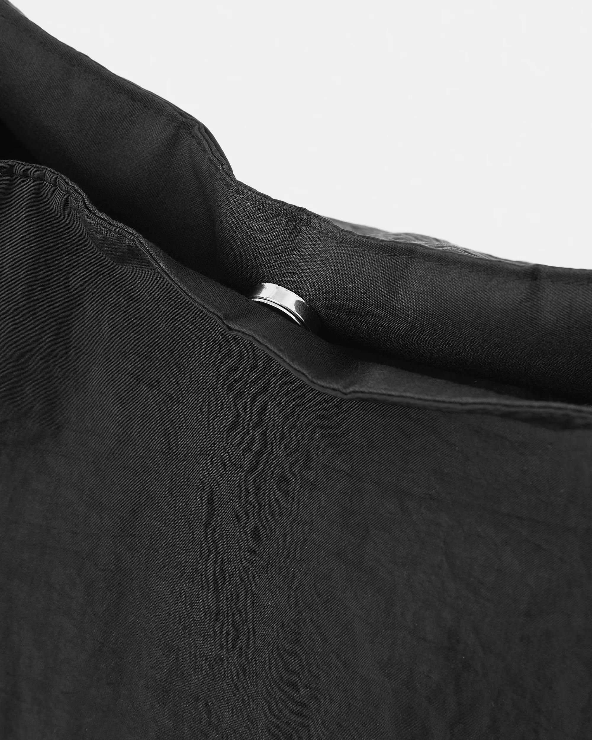 4 Nylon Shopper Tote Bag Black, 4 of 7
