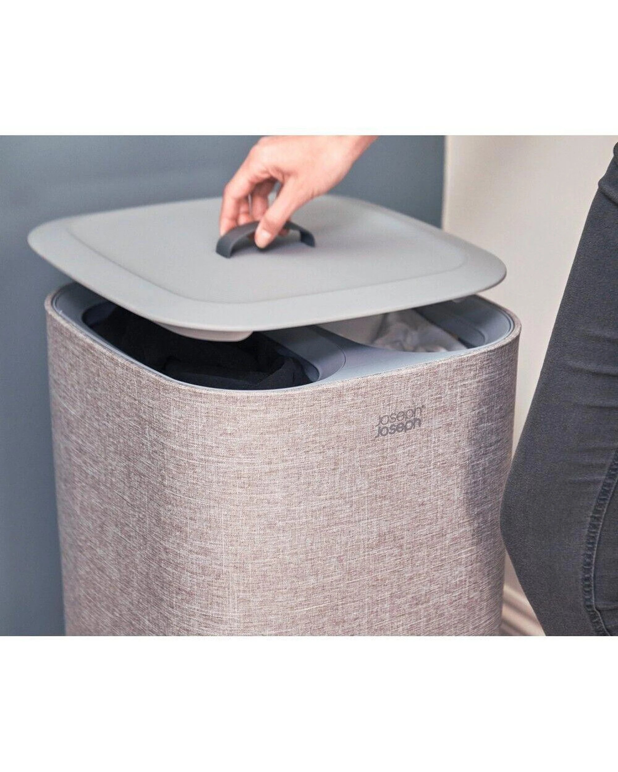 2 Joseph Joseph Tota 60L Laundry Separation Basket Grey 50001, 2 of 9