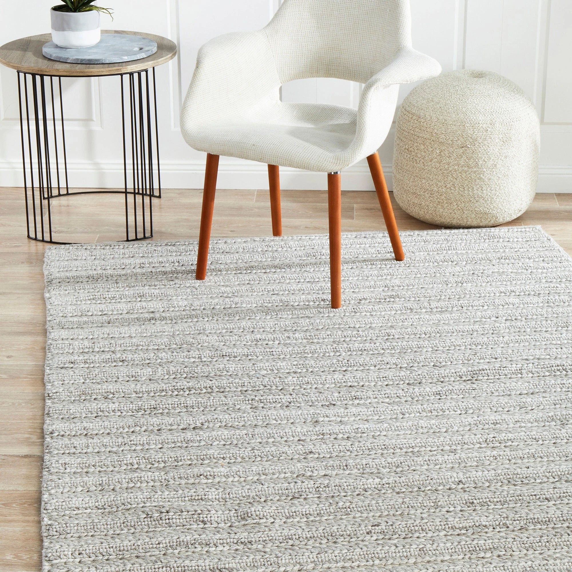 2 Common Ground Rugs Meadow 801 280x190cm - Large Floor Rug - Grey, 2 of 7