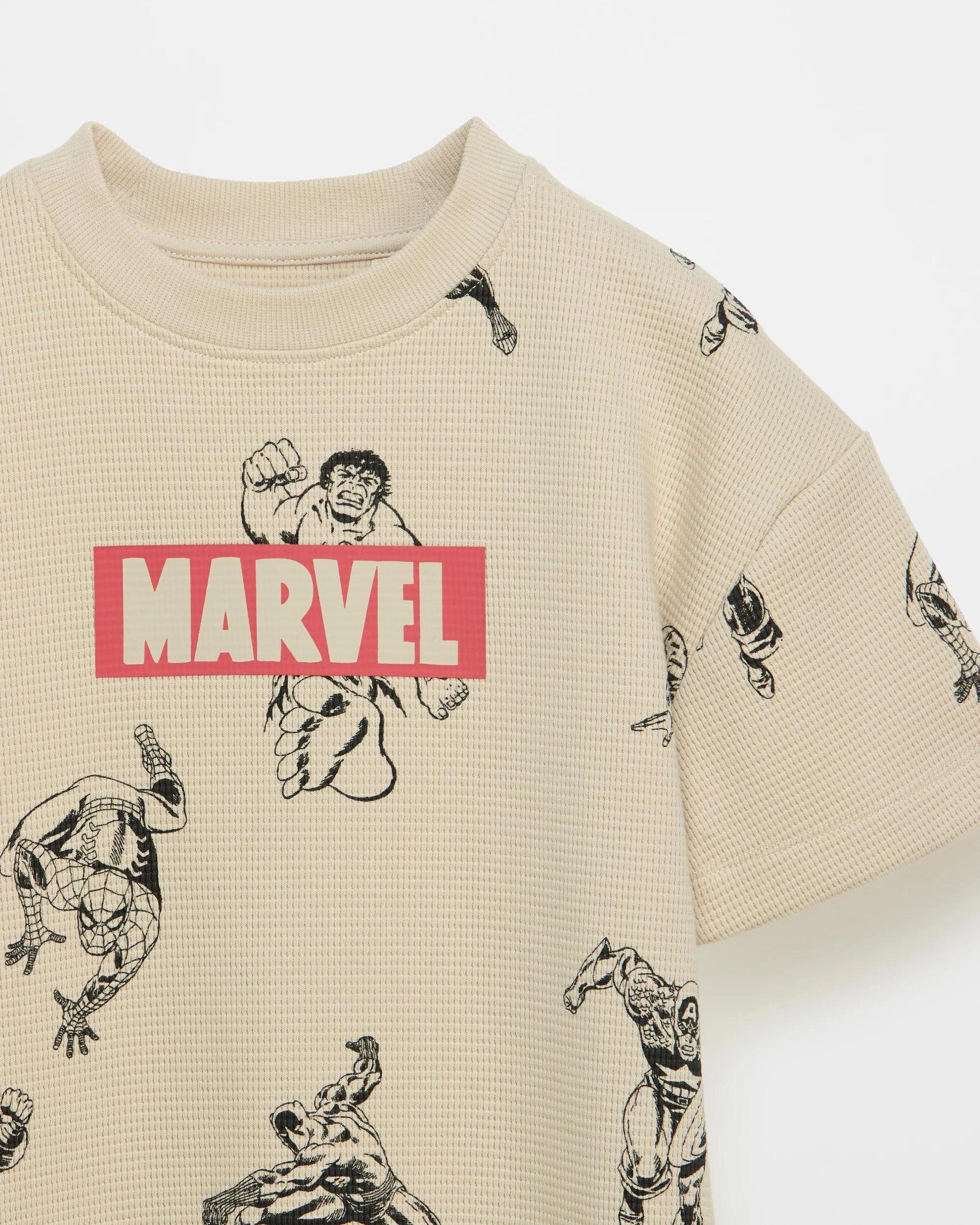 2 Marvel Australian Cotton Waffle T-Shirt NEUTRAL, 2 of 2