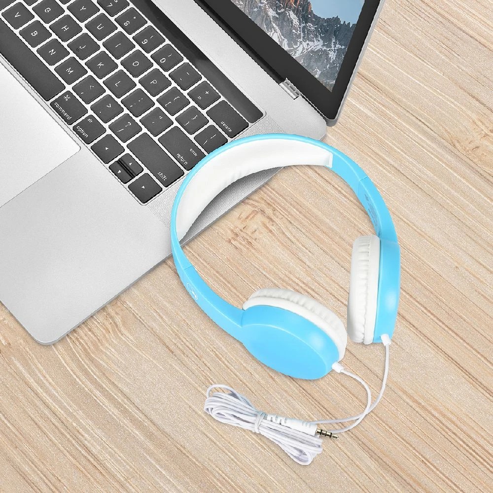 6 BONELK Classic Kids Wired Headphones Blue, 6 of 7