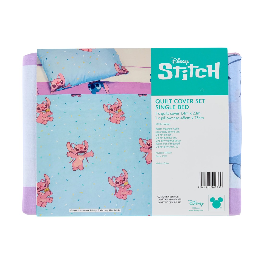 9 Disney Stitch Cotton Quilt Cover Set - Single Bed, 9 of 9