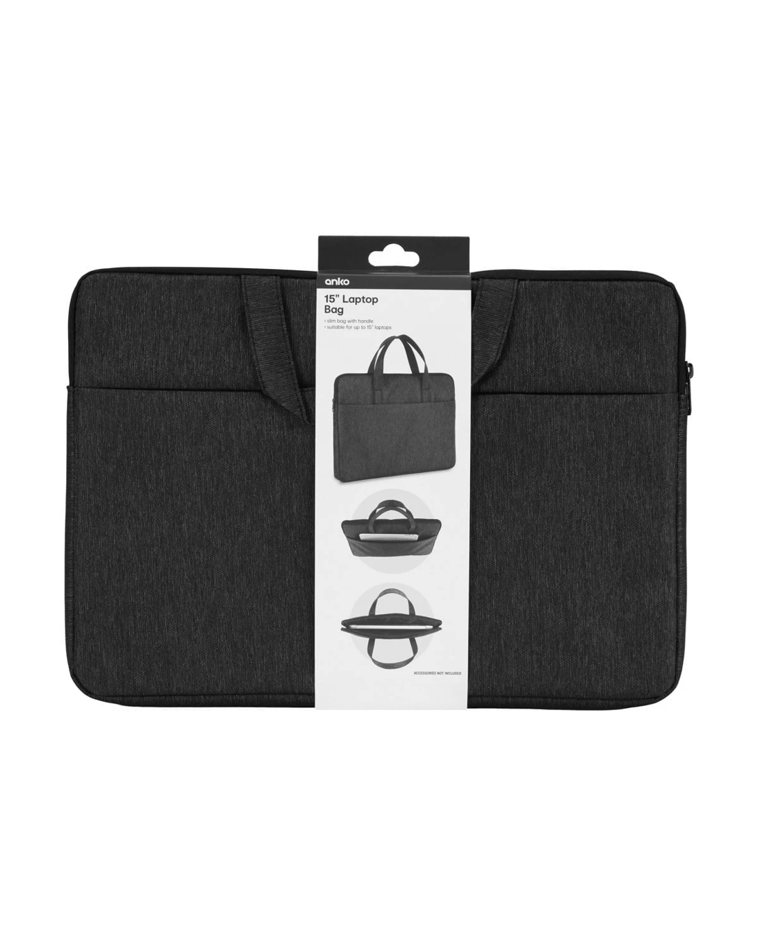 8 15in. Laptop Bag - Black, 8 of 8