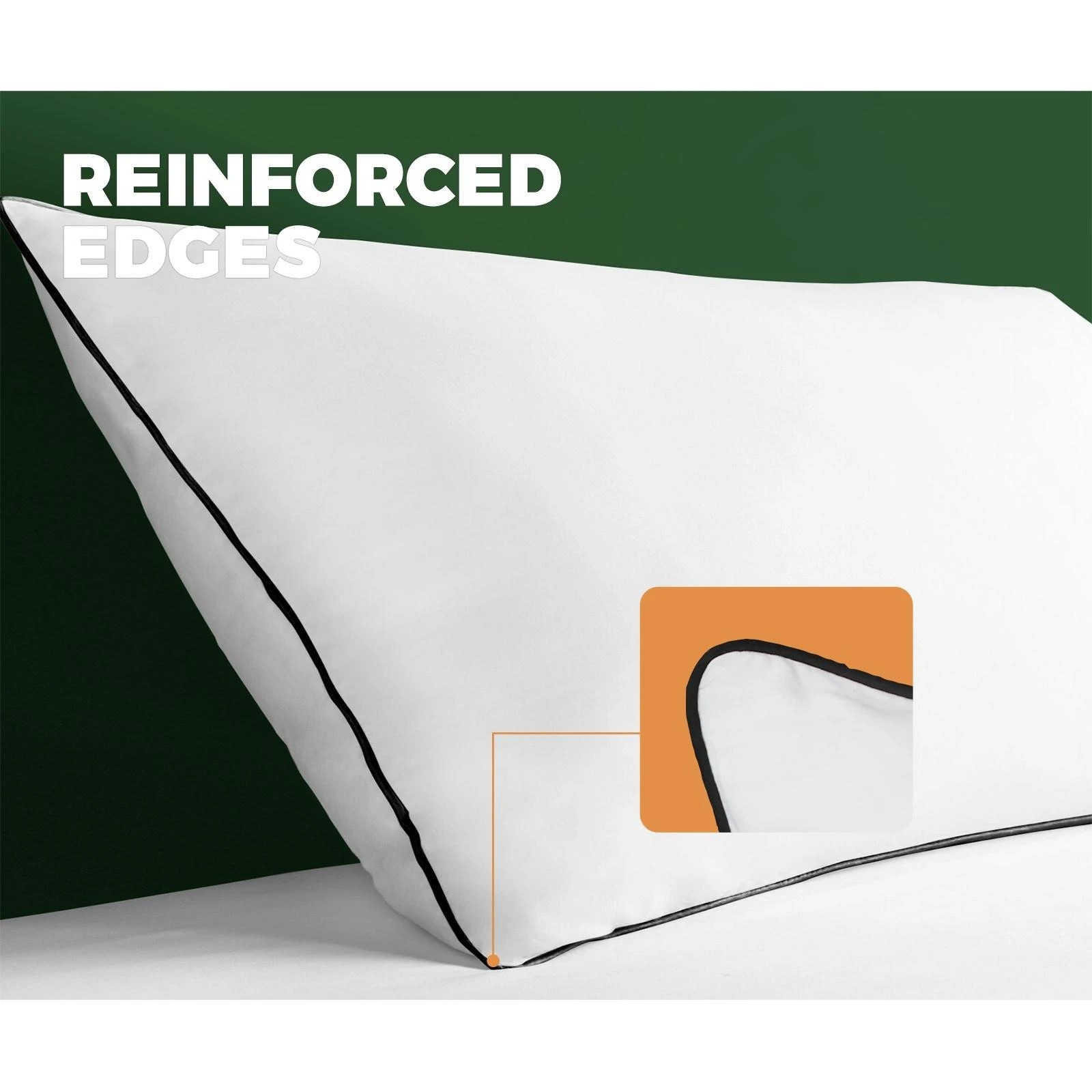 9 Bedra Bedding 4X Microfibre Pillow Cotton - White, 9 of 10