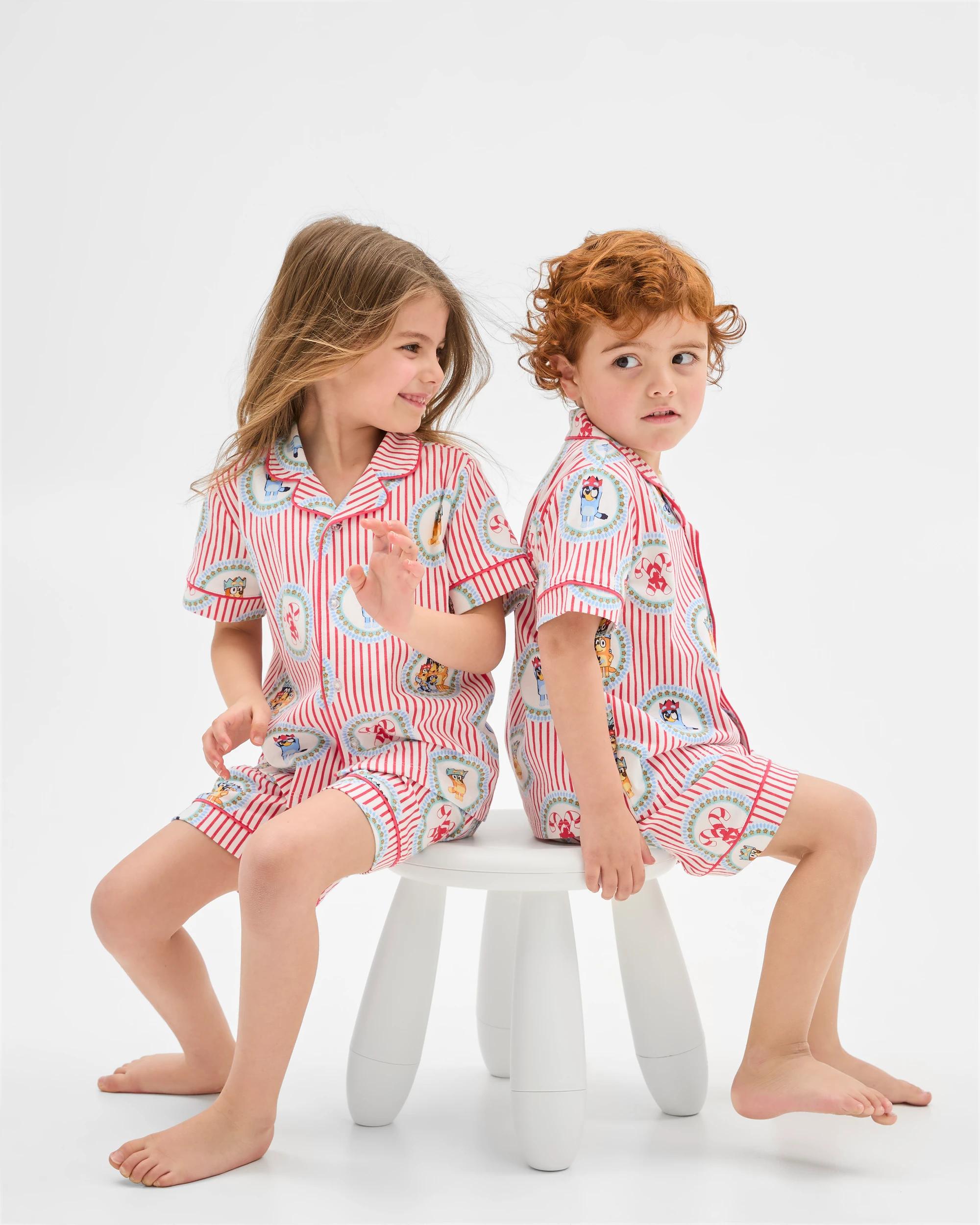 3 Family Matching Christmas Bluey Younger Kids Australian Cotton Pyjama Set BLUEY, 3 of 9