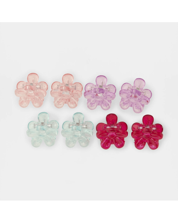 8 Pack Flower Claw Hair Clips