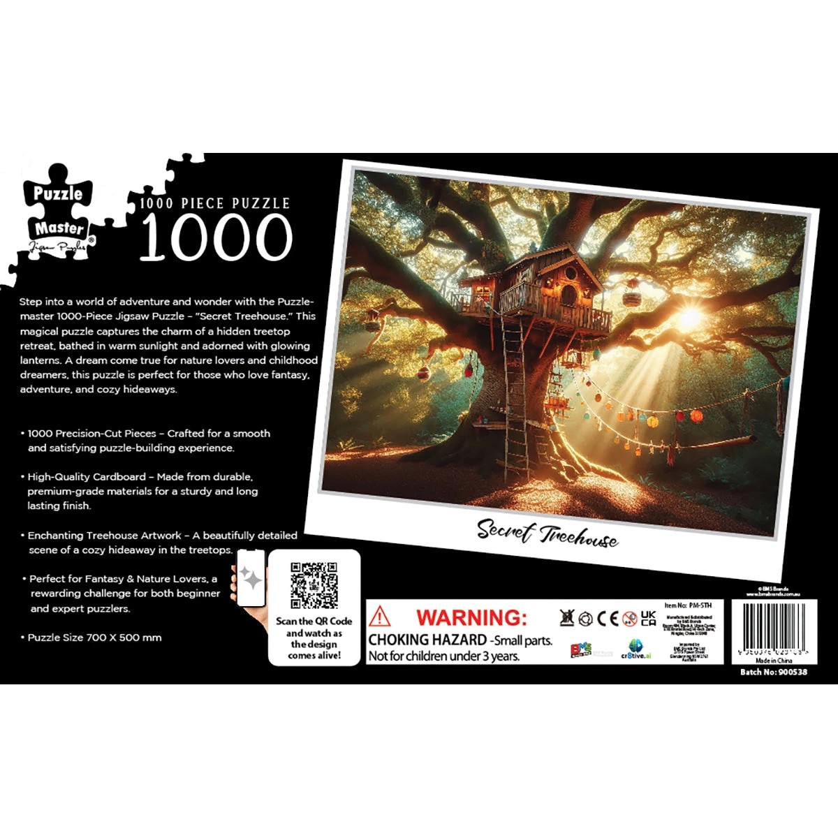 4 Puzzle Master Secret Treehouse AR Edition 1000 Piece Jigsaw Puzzle, 4 of 6