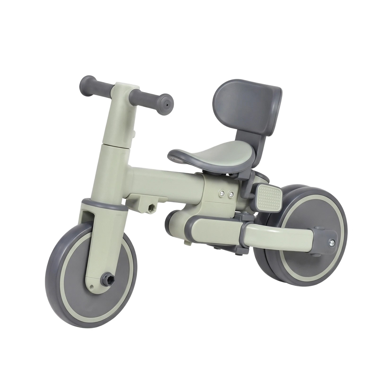 6 Advwin 5-in-1 Toddler Tricycle with Push Handle Foldable Kids Balance Bike for Boys and Girls - Green, 6 of 10