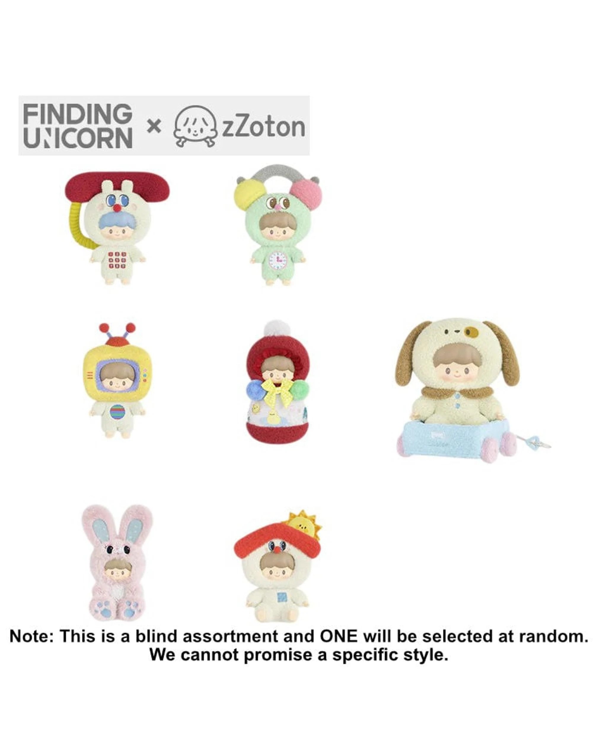 2 Finding Unicorn zZoton Happy Childhood Series PVC Plush Blind Box, 2 of 2