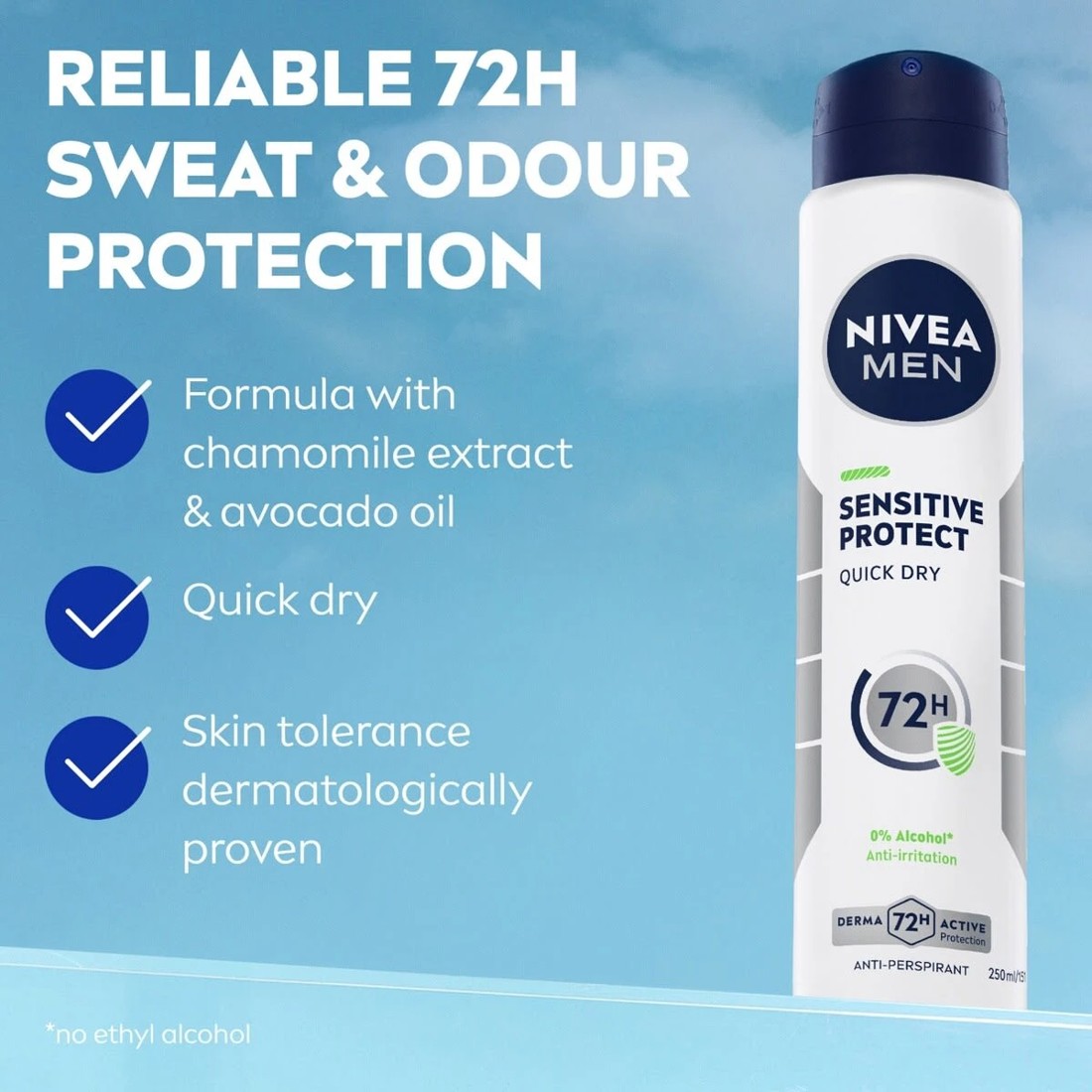 3 Nivea Men Sensitive Protect 48-Hour Anti-Perspirant, 3 of 8