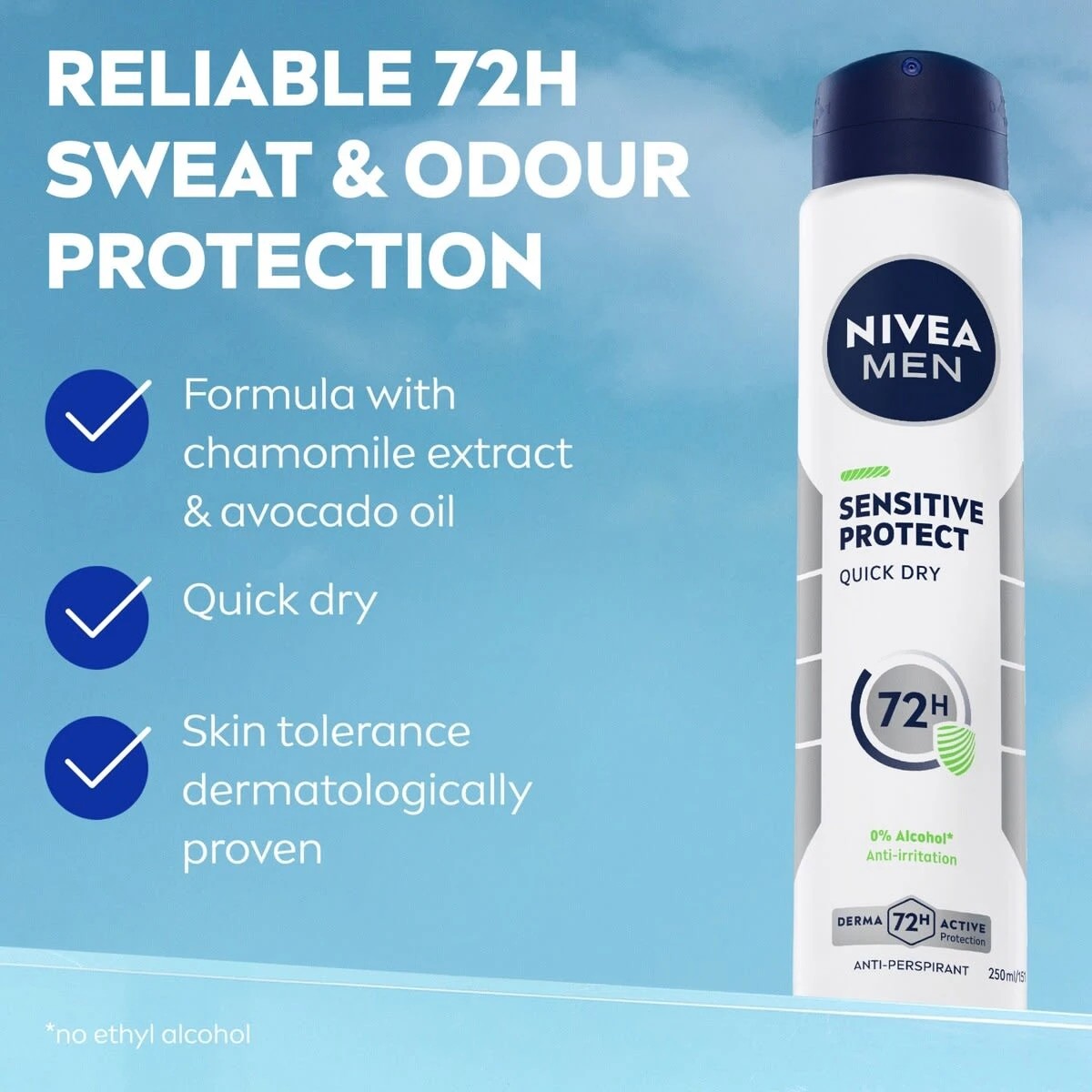 3 Nivea Men Sensitive Protect 48-Hour Anti-Perspirant, 3 of 8