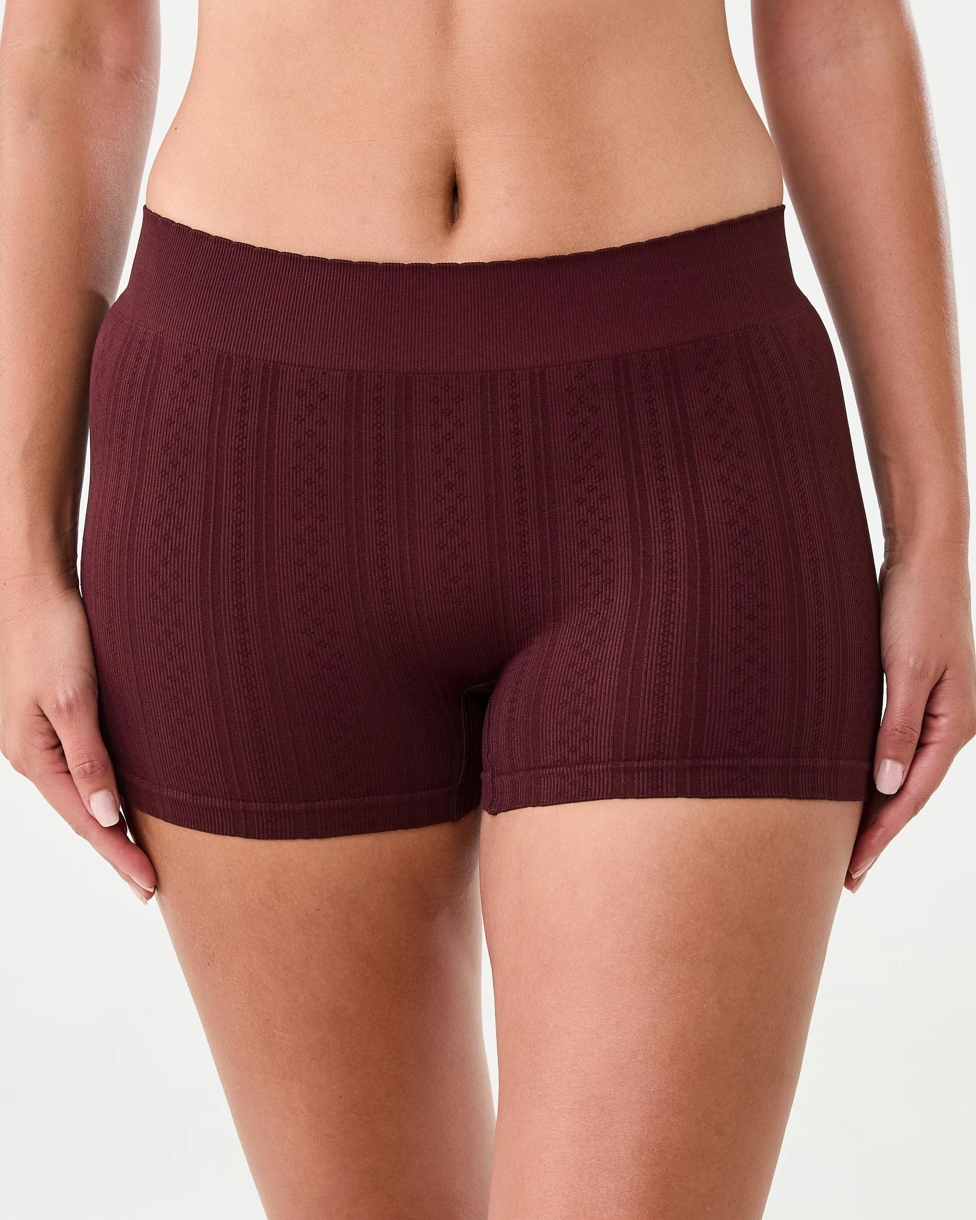 4 3 Pack Seamfree Rib Boyleg Shorties Wntr Rose, 4 of 10