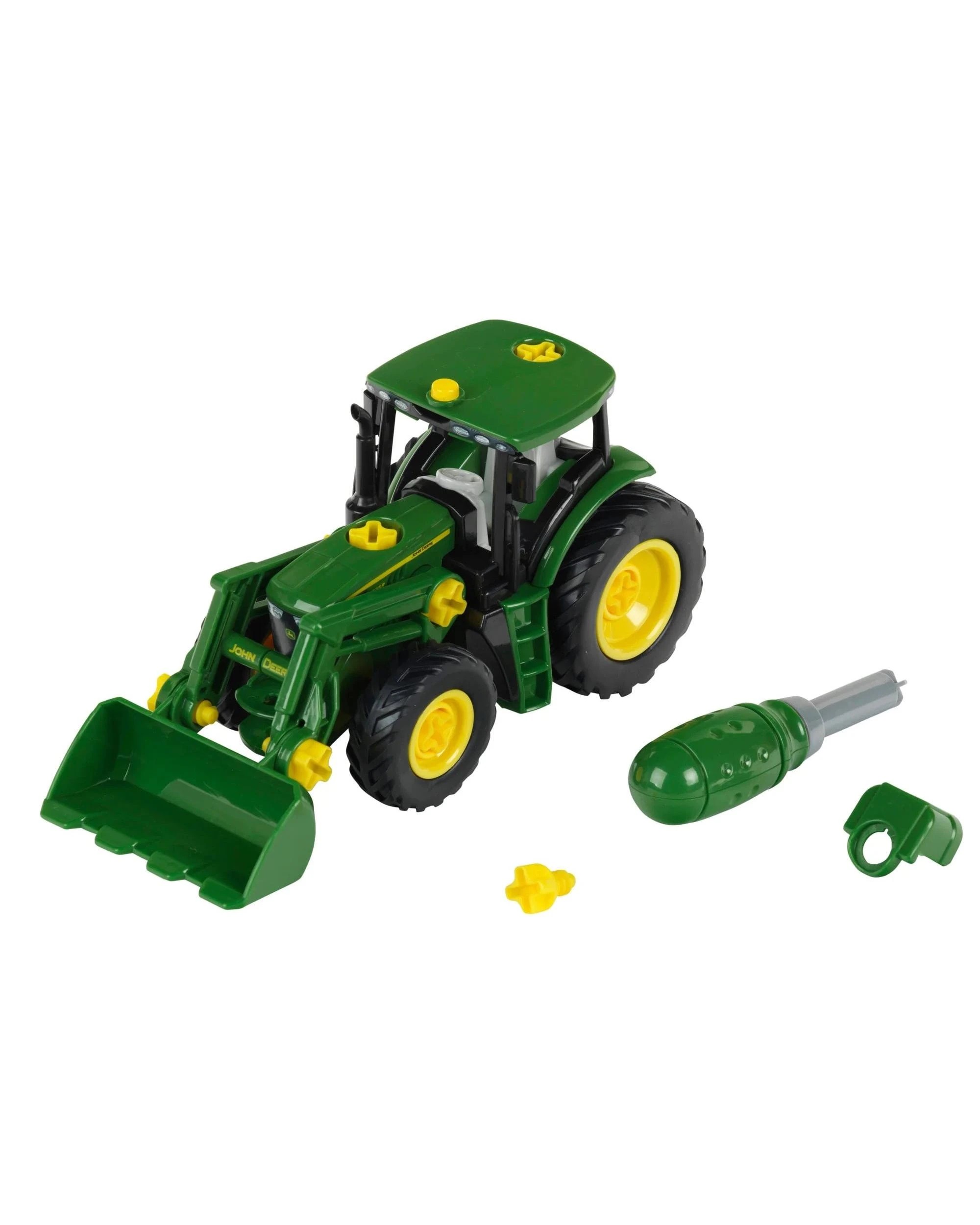 2 John Deere 6215R Buildable Tractor with Front Loader and Weight 1:24 Scale Vehicle, 2 of 6