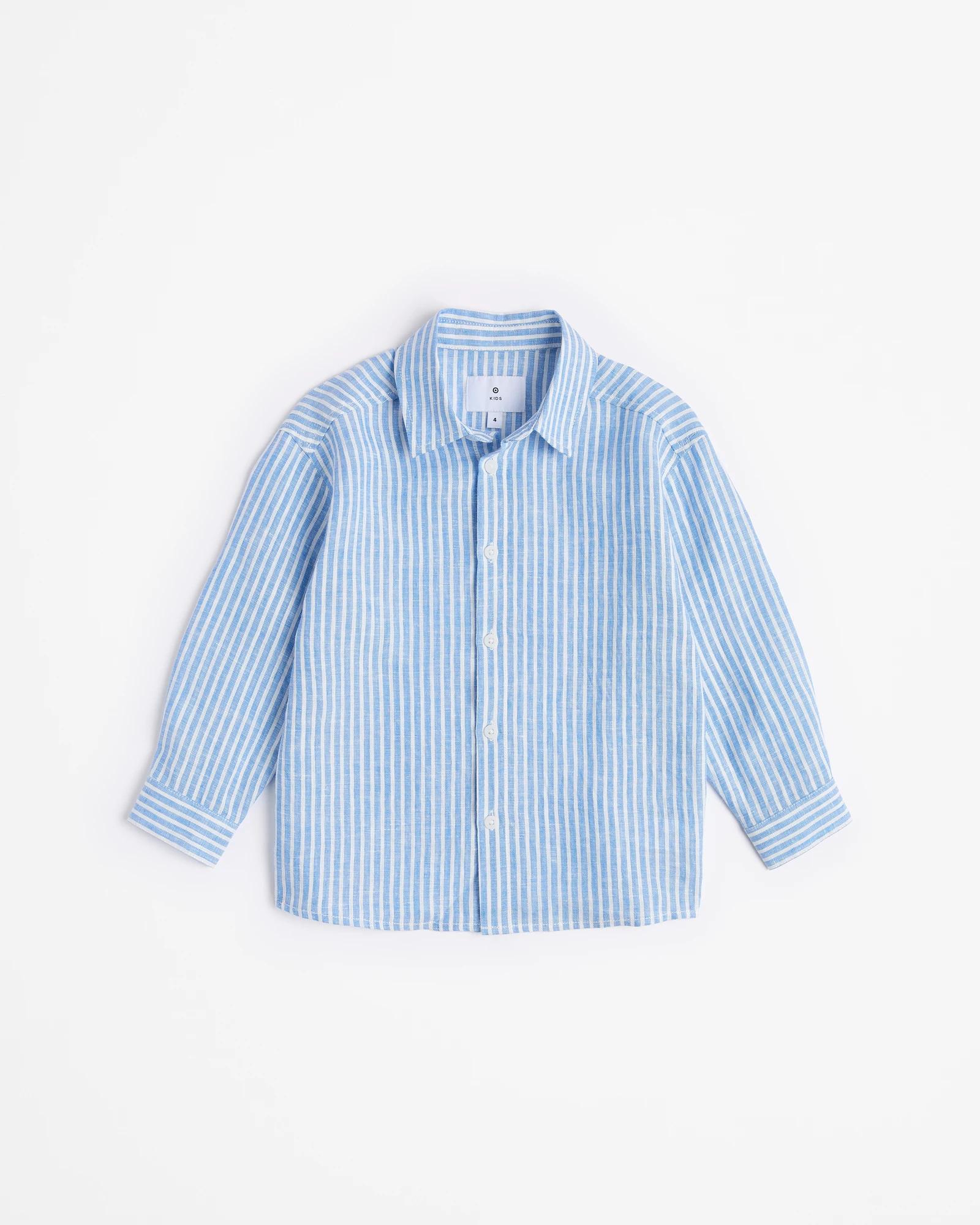 4 Target European Linen Shirt BLUE / STRIPE, 4 of 7