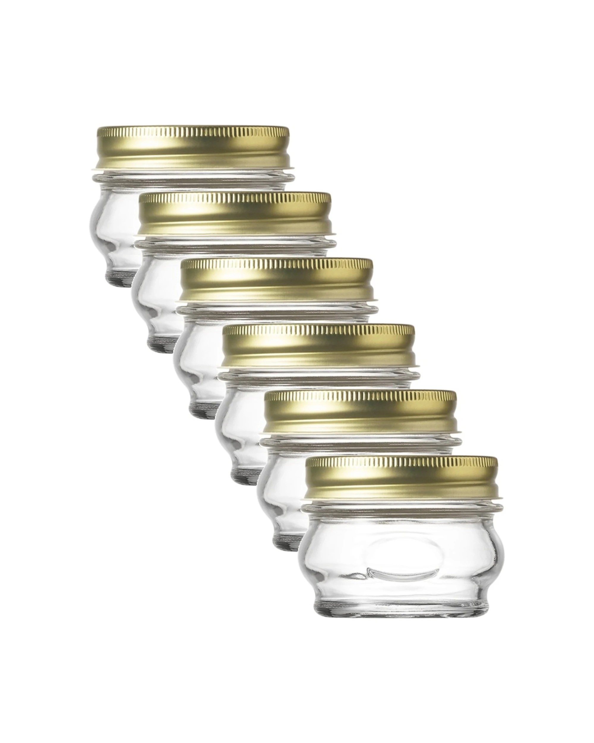 1 Ecology 6pc Confiture Round Kitchen Pantry Jar Metal Lid 156ml - Natural, 1 of 2