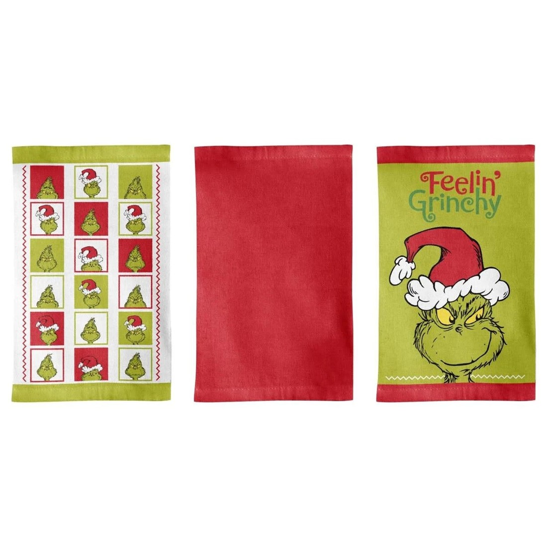 1 The Grinch Set of 3 Tea Towels, 1 of 4