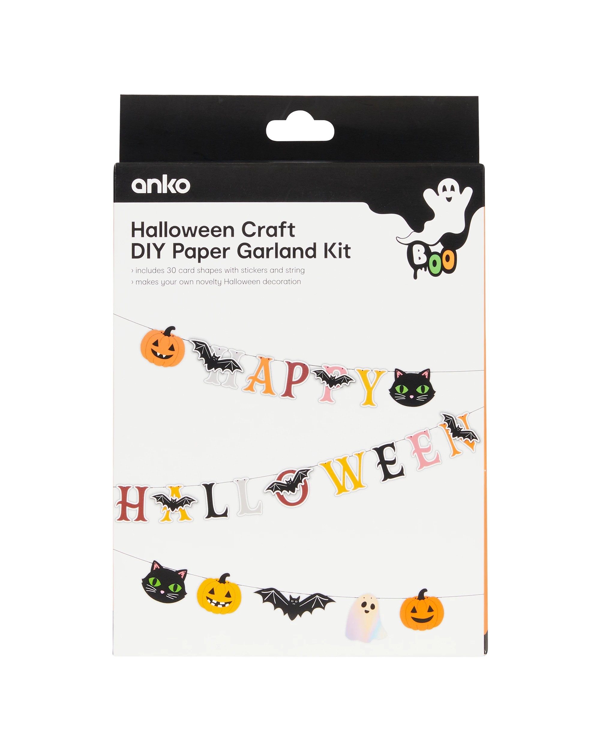 4 Halloween Craft DIY Paper Garland Kit, 4 of 4