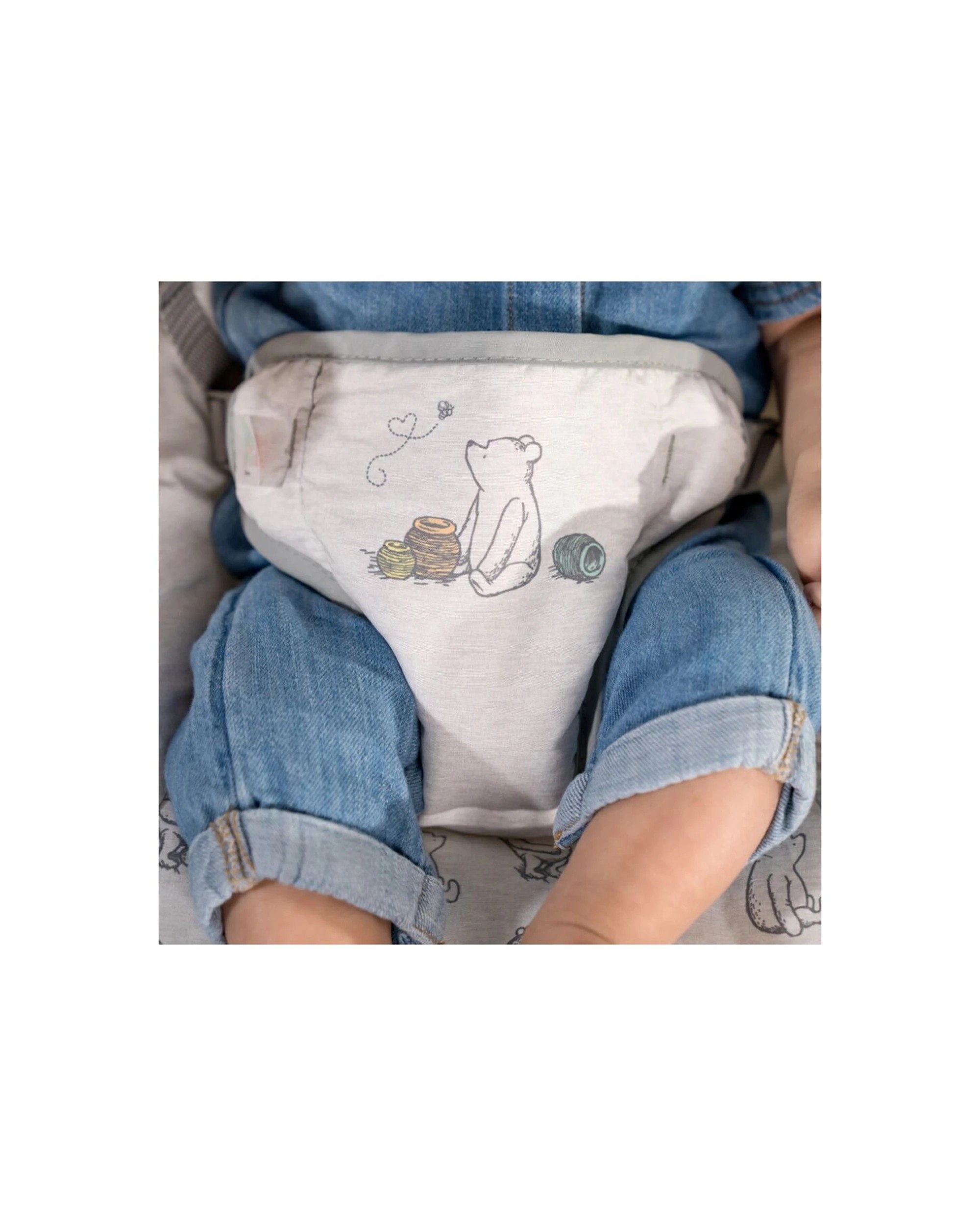 3 Bright Starts Disney Winnie The Pooh Pals Vibrating Bouncer 0-6 Months - Grey, 3 of 4