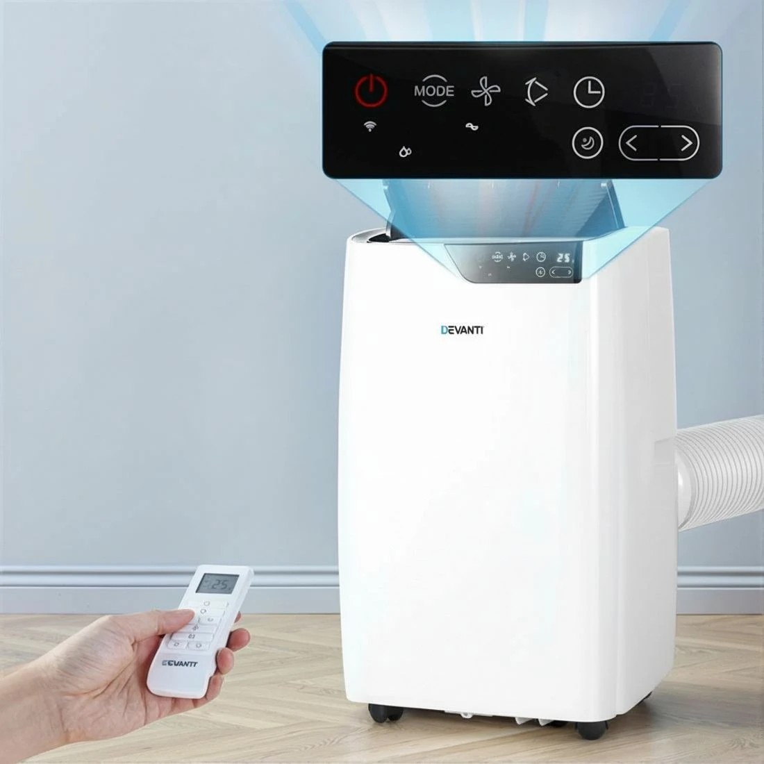 6 Devanti Portable Air Conditioner Dehumidifier Fan 12000BTU - White, 6 of 8