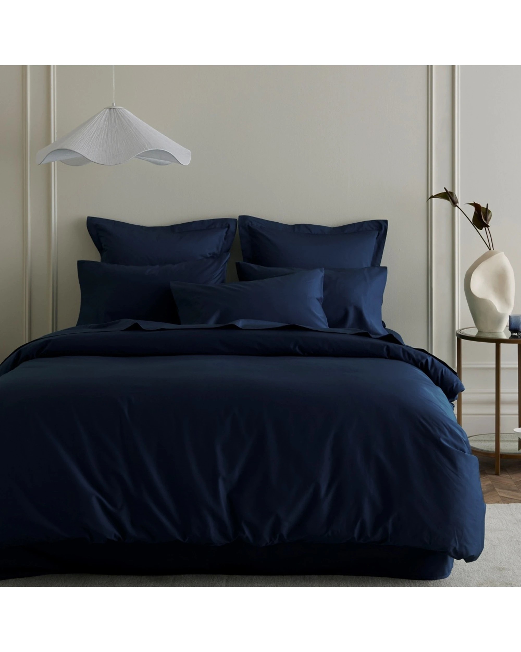 1 Bedding Co Quilt Cover Set 1200TC Egyptian Cotton Navy - King Bed - Blue, 1 of 6