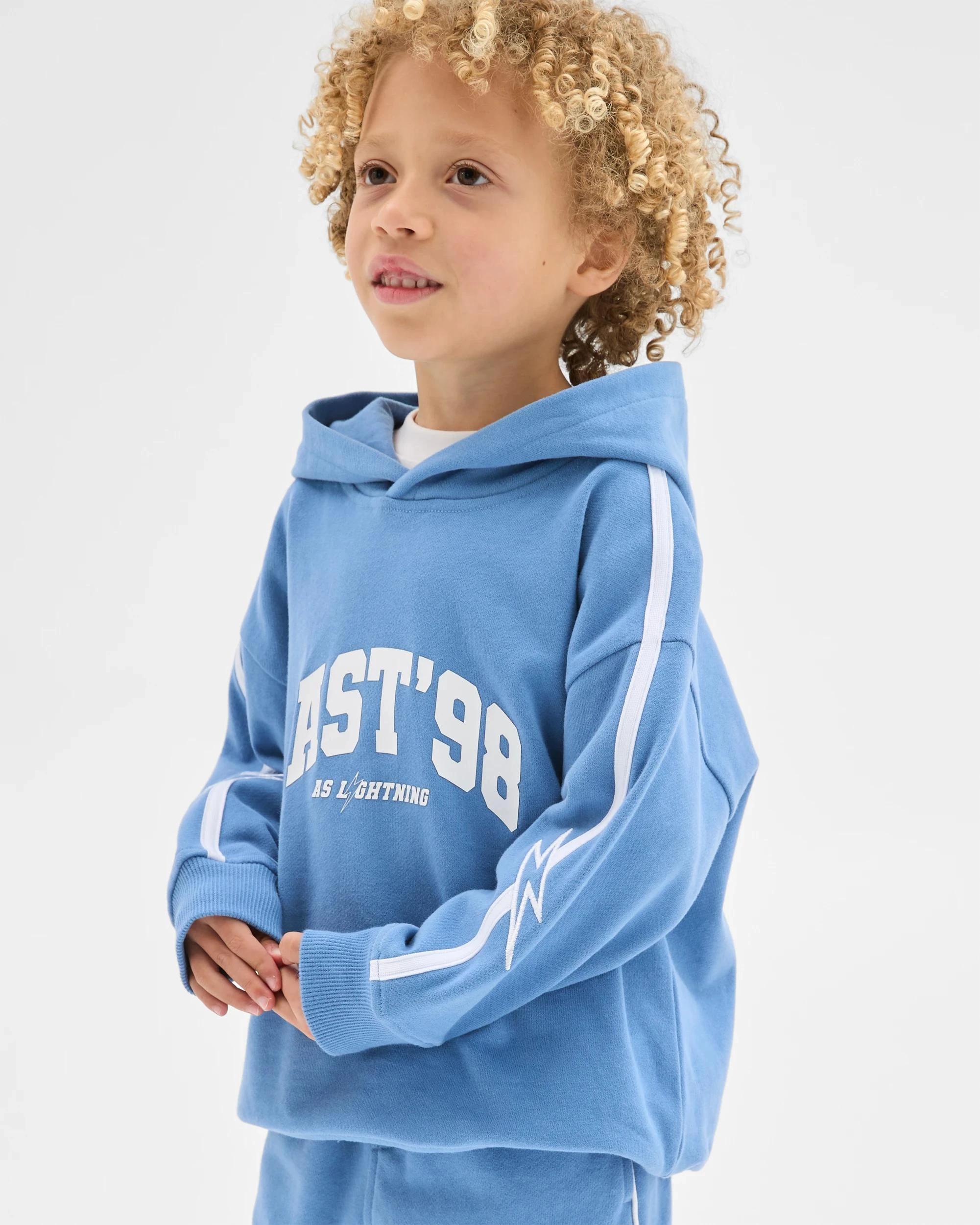 7 Target Kids Australian Cotton Fleece Hoodie and Short Set BLUE, 7 of 8