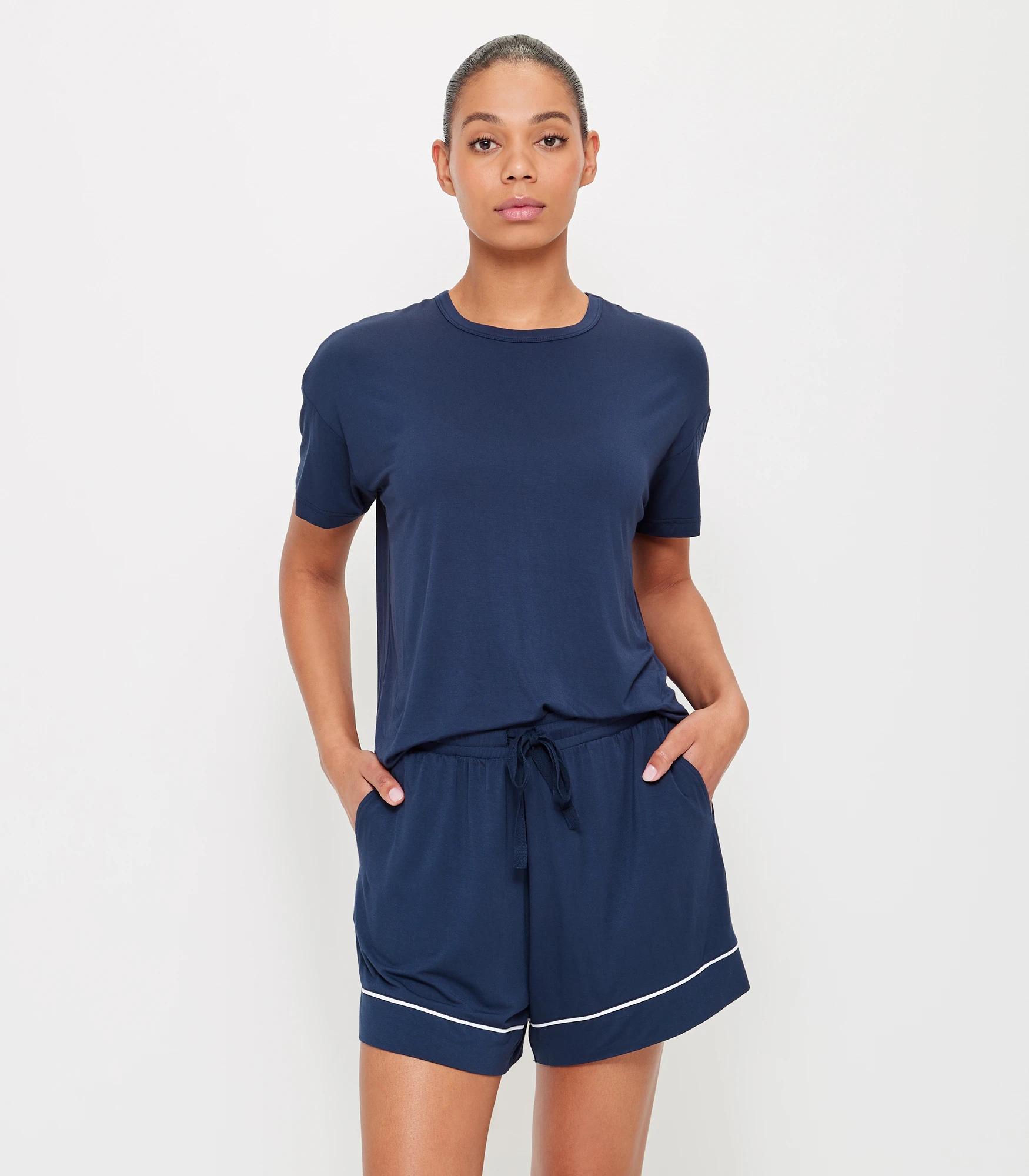 1 Target Woman Womens Soft Comfort Bamboo Pyjama Shorts NAVY BLUE, 1 of 6