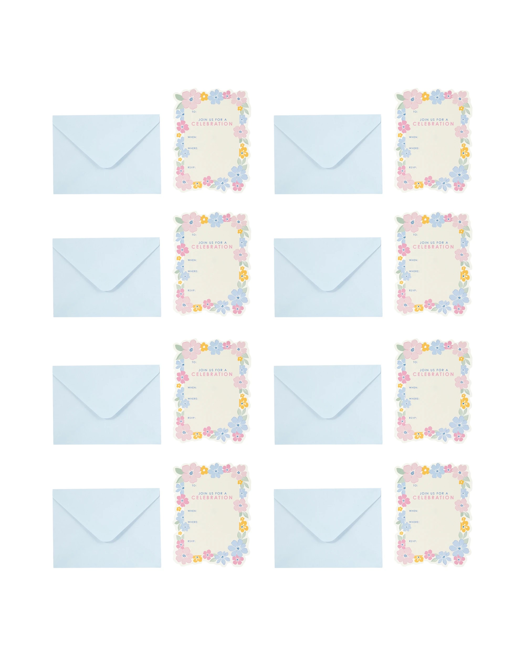 2 16 Piece Floral Party Invitations, 2 of 3