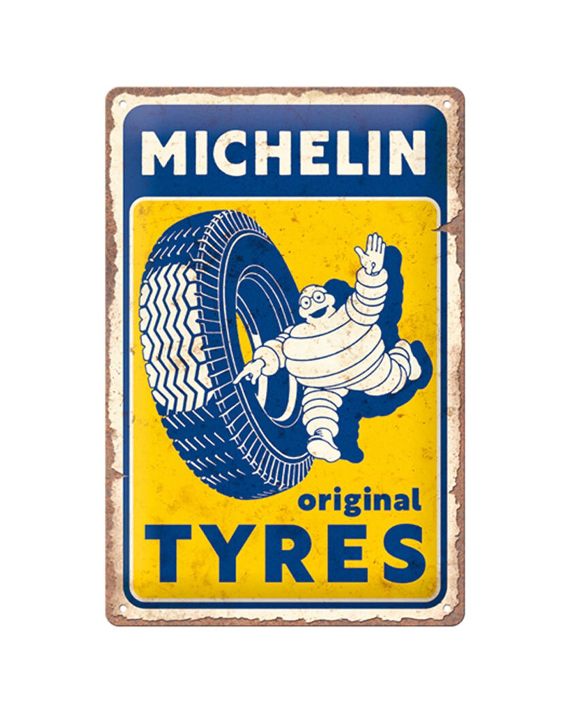 1 Nostalgic-Art Medium 20x30cm Metal Wall Art Sign Plaque - Michelin Original Tyres - Multi, 1 of 1