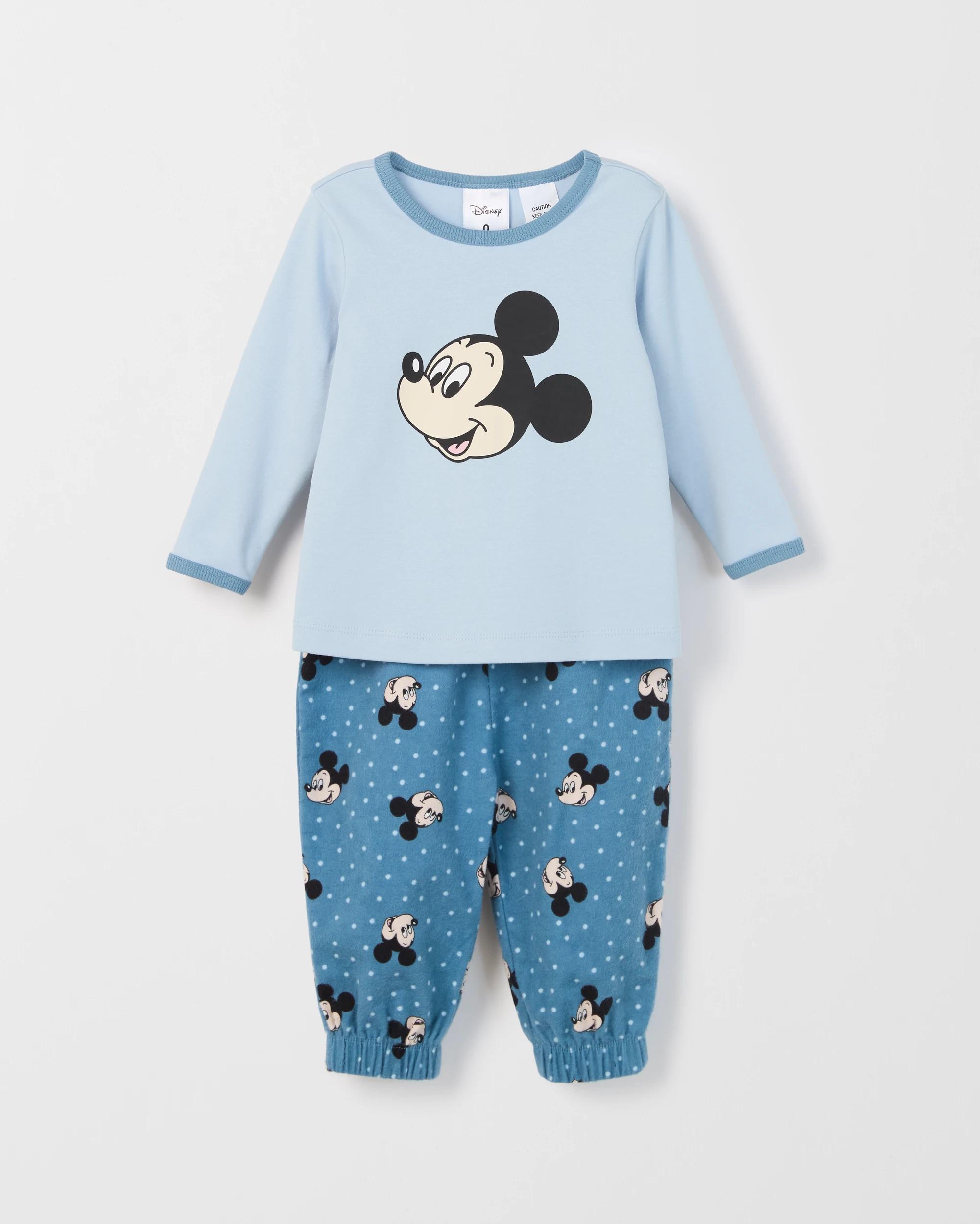 3 Disney Mickey Organic Cotton Baby Knit/Flannel Pyjama Set MICKEY, 3 of 6