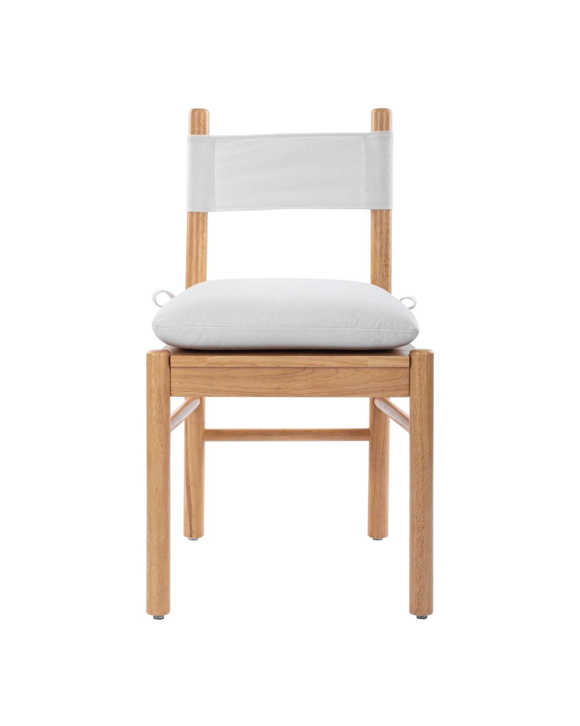 3 Kodu Dining Chairs with Cushion Rubberwood (set of 2) - Beige, 3 of 8