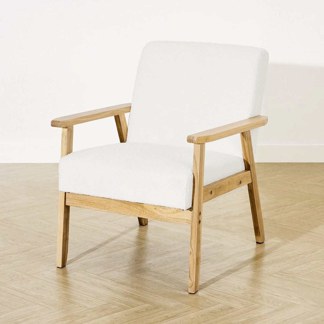 1 Timber Boucle Chair, 1 of 10