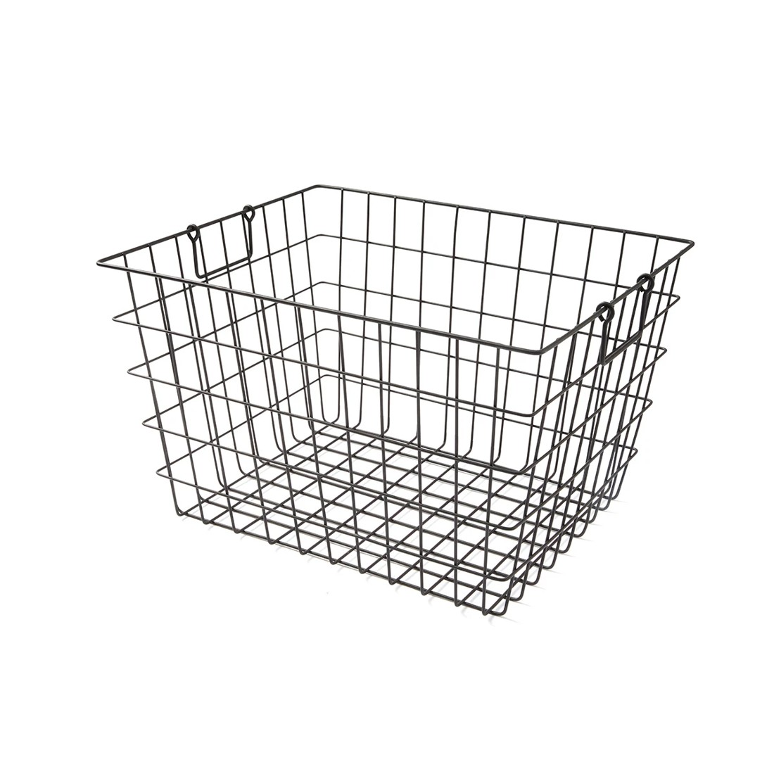 2 Rectangle Wire Basket - Large, Black, 2 of 8