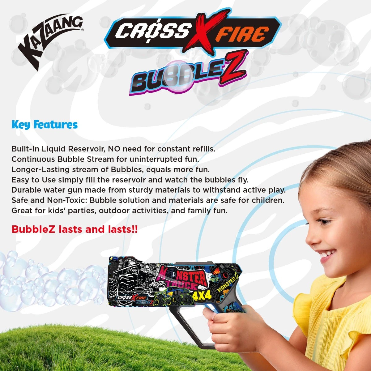 6 CrossXFire Bubblez Monster Truck Bubble Gun, 6 of 9