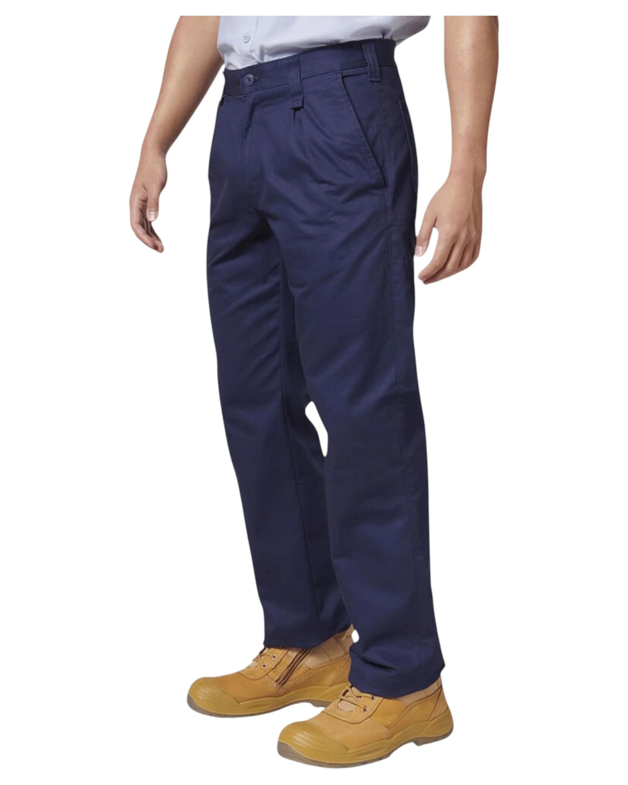 6 Hard Yakka Mens Drill Work Pant Cotton Navy Pants Y02501 NAVY, 6 of 9