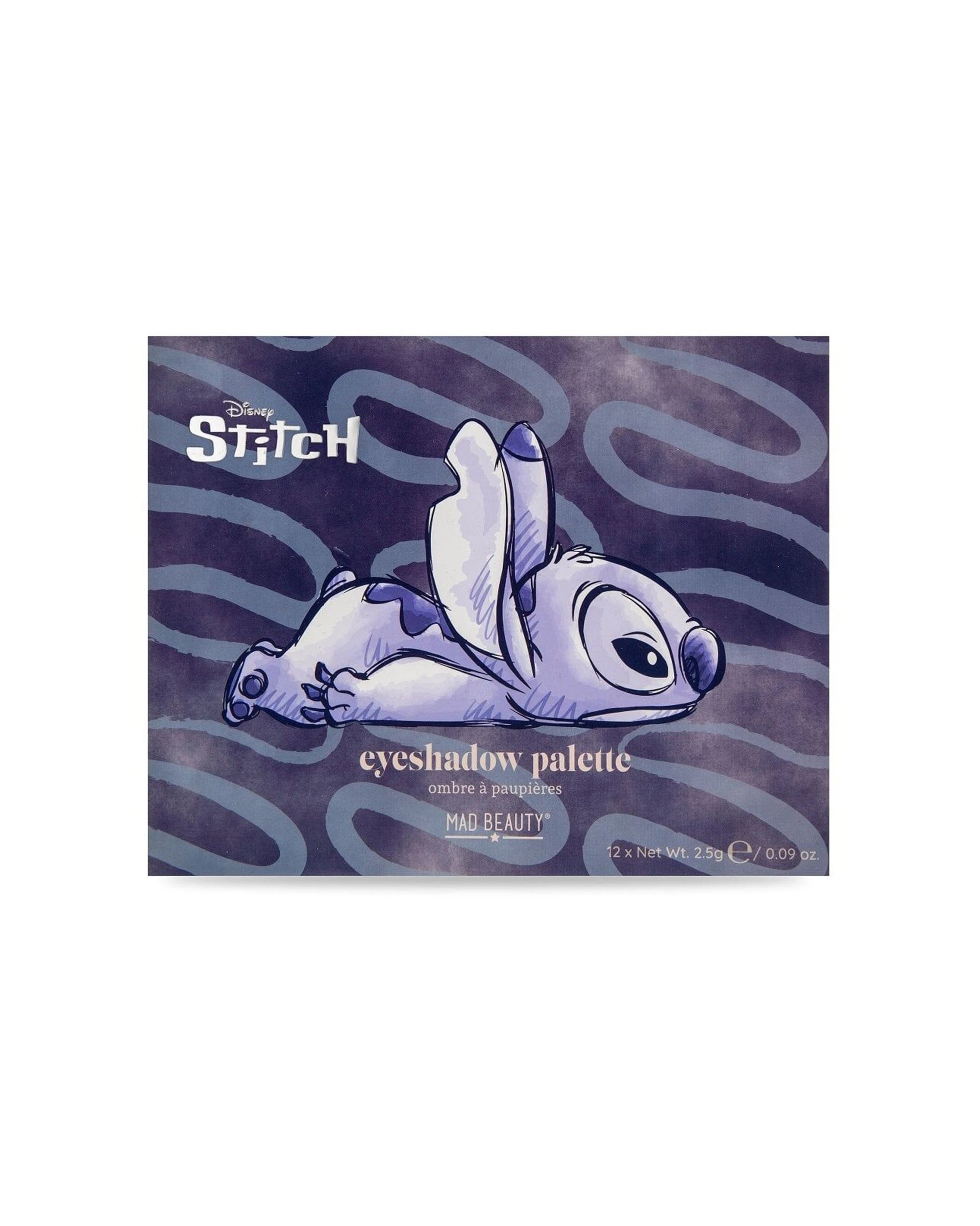 1 DISNEY 12pc Stitch Denim Pigmented Eyeshadow Makeup Palette 30g - Blue, 1 of 5